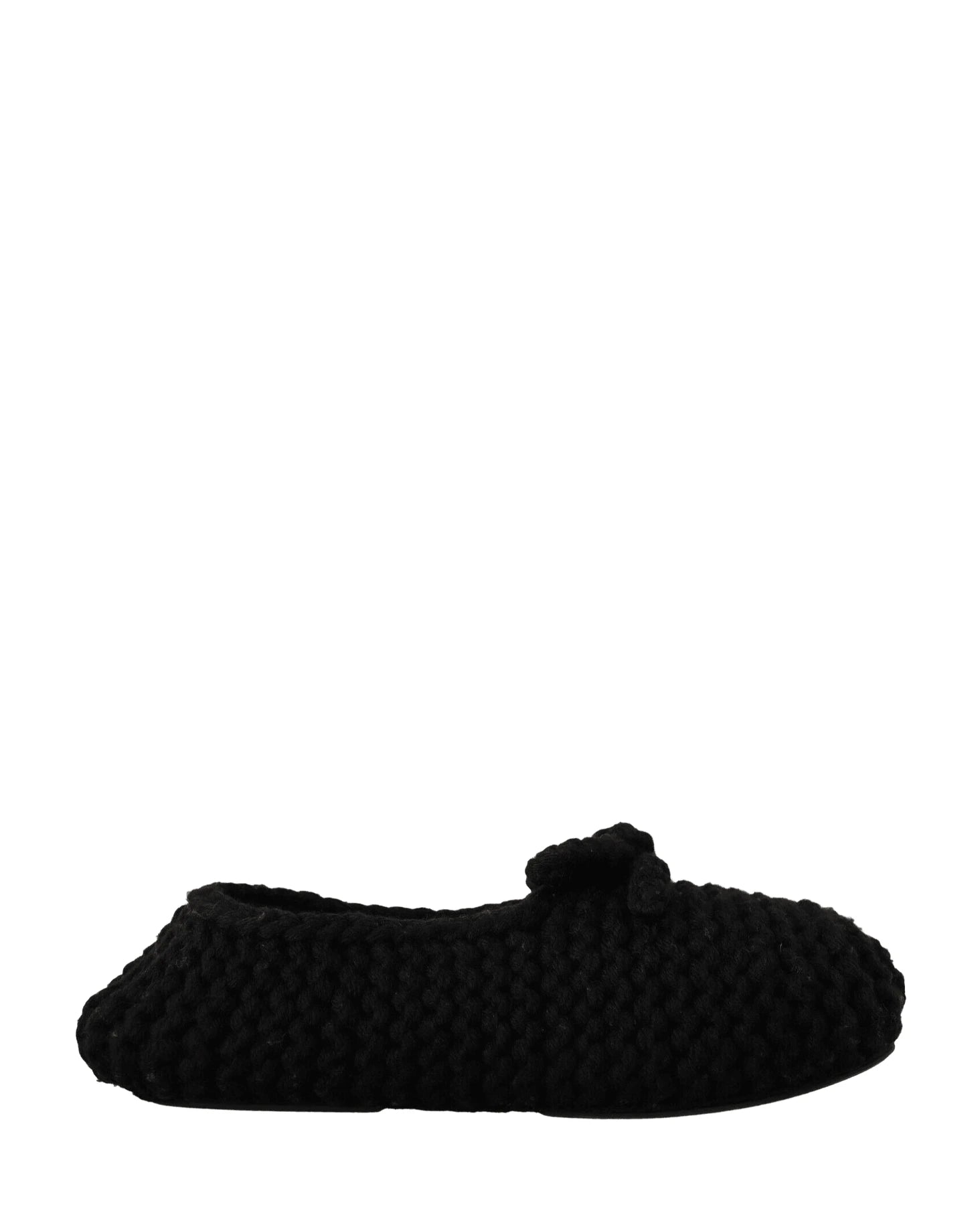 Dolce & Gabbana Black Wool Elegant Knit Ballet Flats Flats