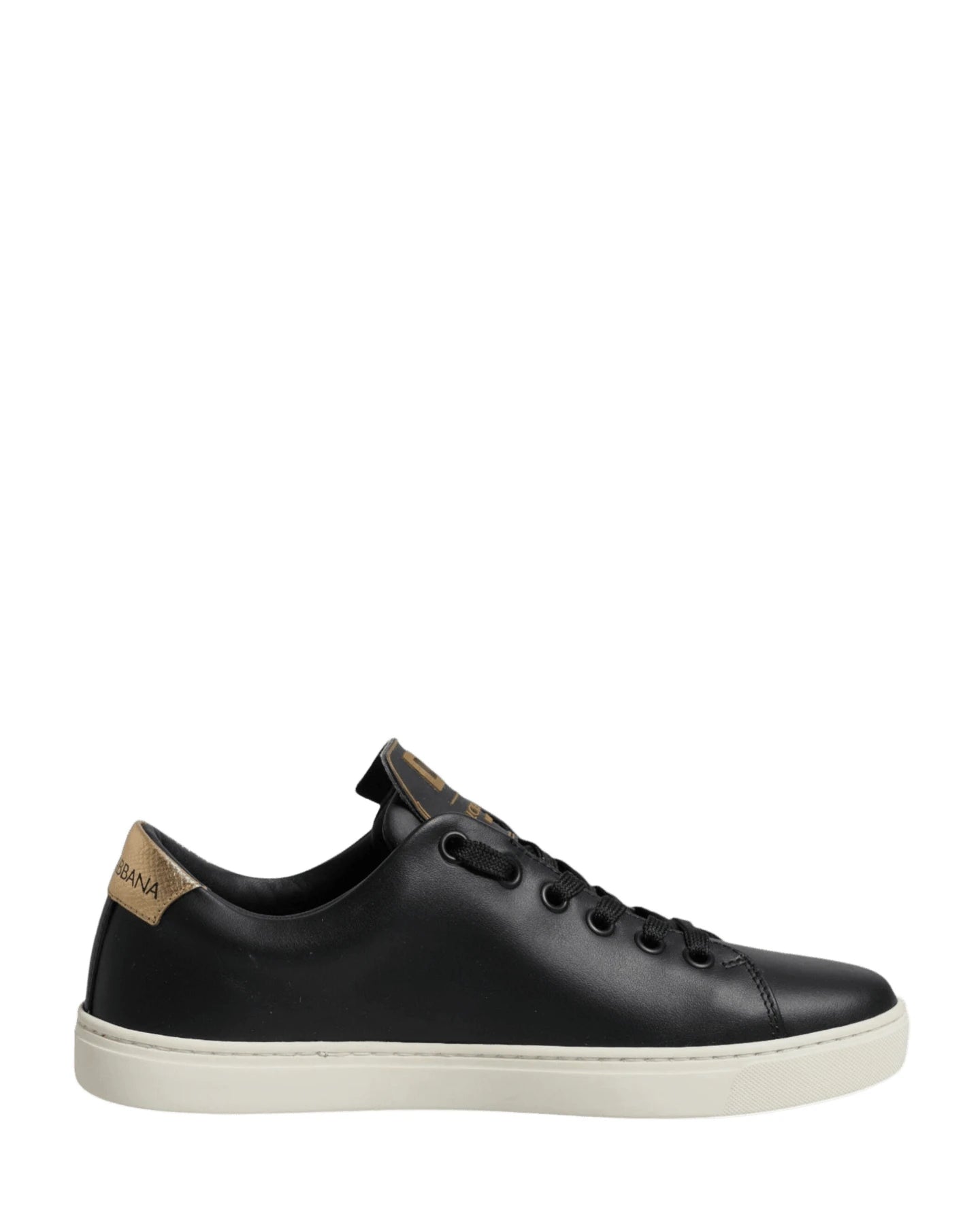 Dolce & Gabbana Black Leather Heart Sneakers Shoes Sneakers