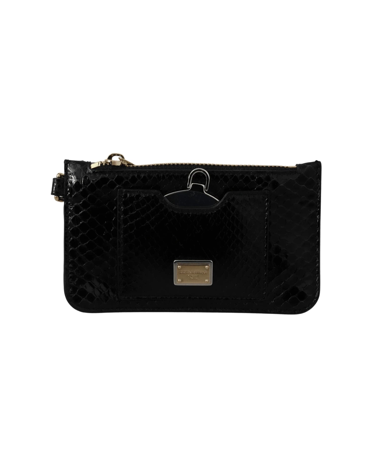 Dolce & Gabbana Leather Elegant Python Pattern Wristlet Wallet Glam Steals