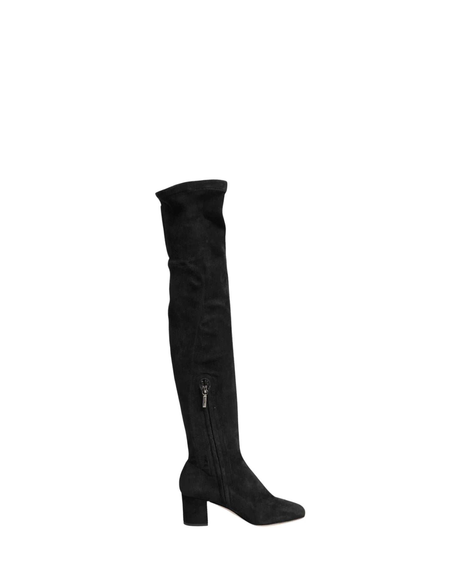 Dolce & Gabbana Black Suede Leather Knee High Boots Shoes Glam Steals