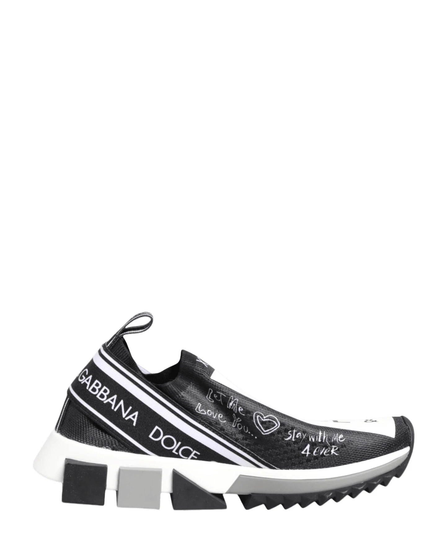 Dolce & Gabbana Black White Sorrento Low Top Sneakers Shoes Glam Steals