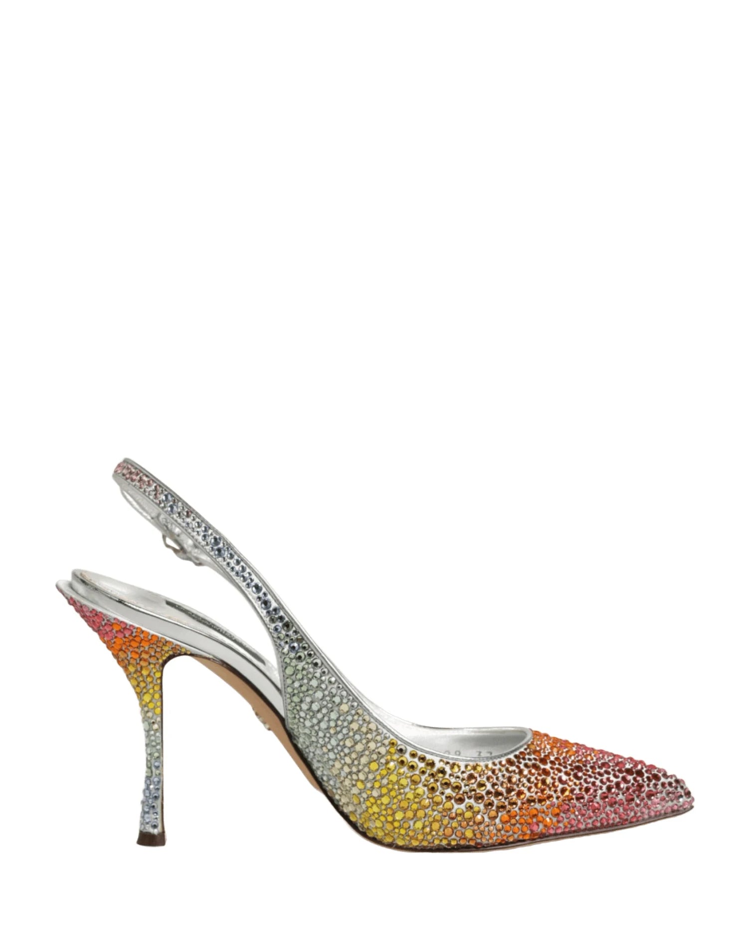 Dolce & Gabbana Multicolor Sequin Slingback Pumps Shoes Heels