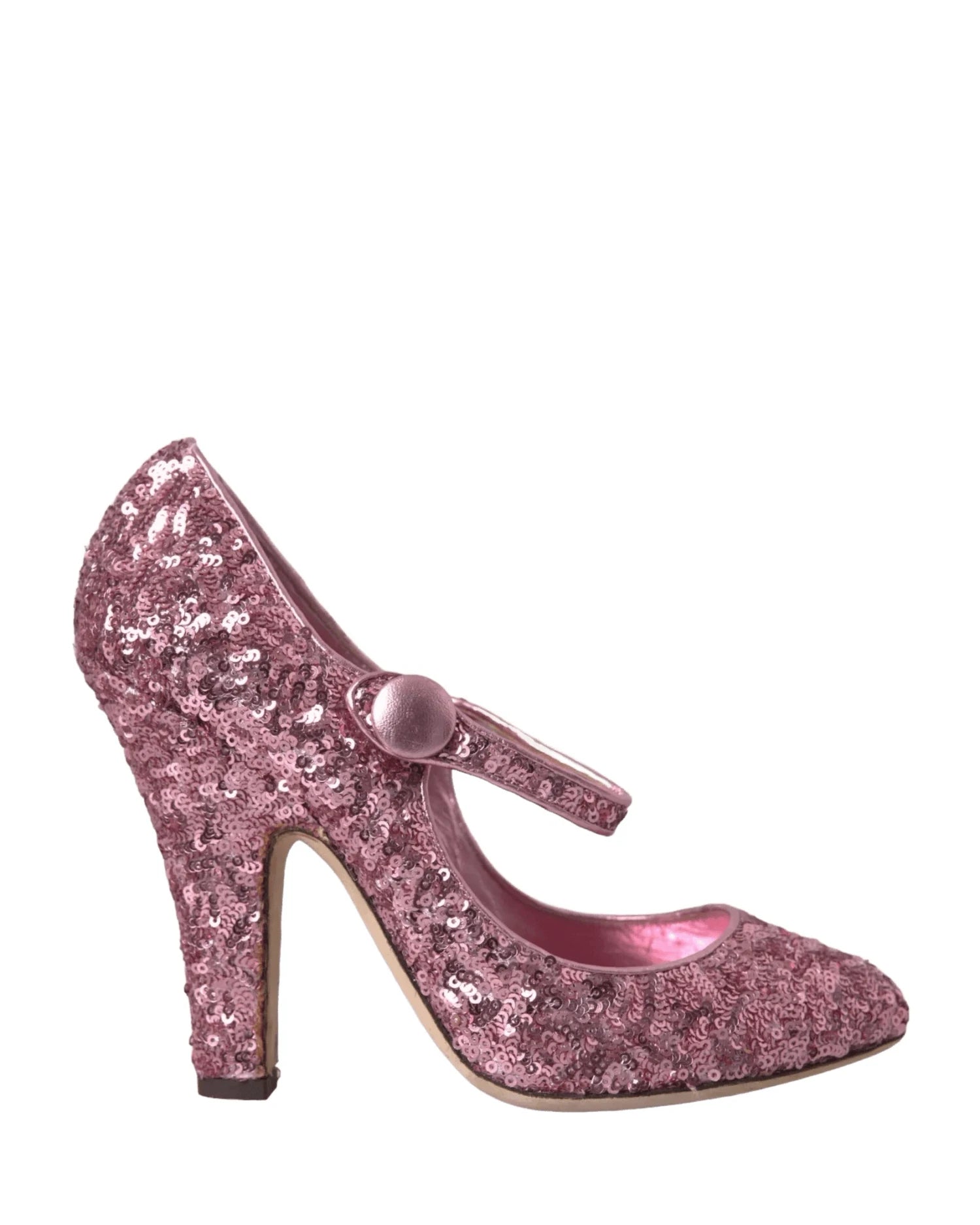 Dolce & Gabbana Pink Sequin Mary Jane Pumps High Heels Shoes Heels