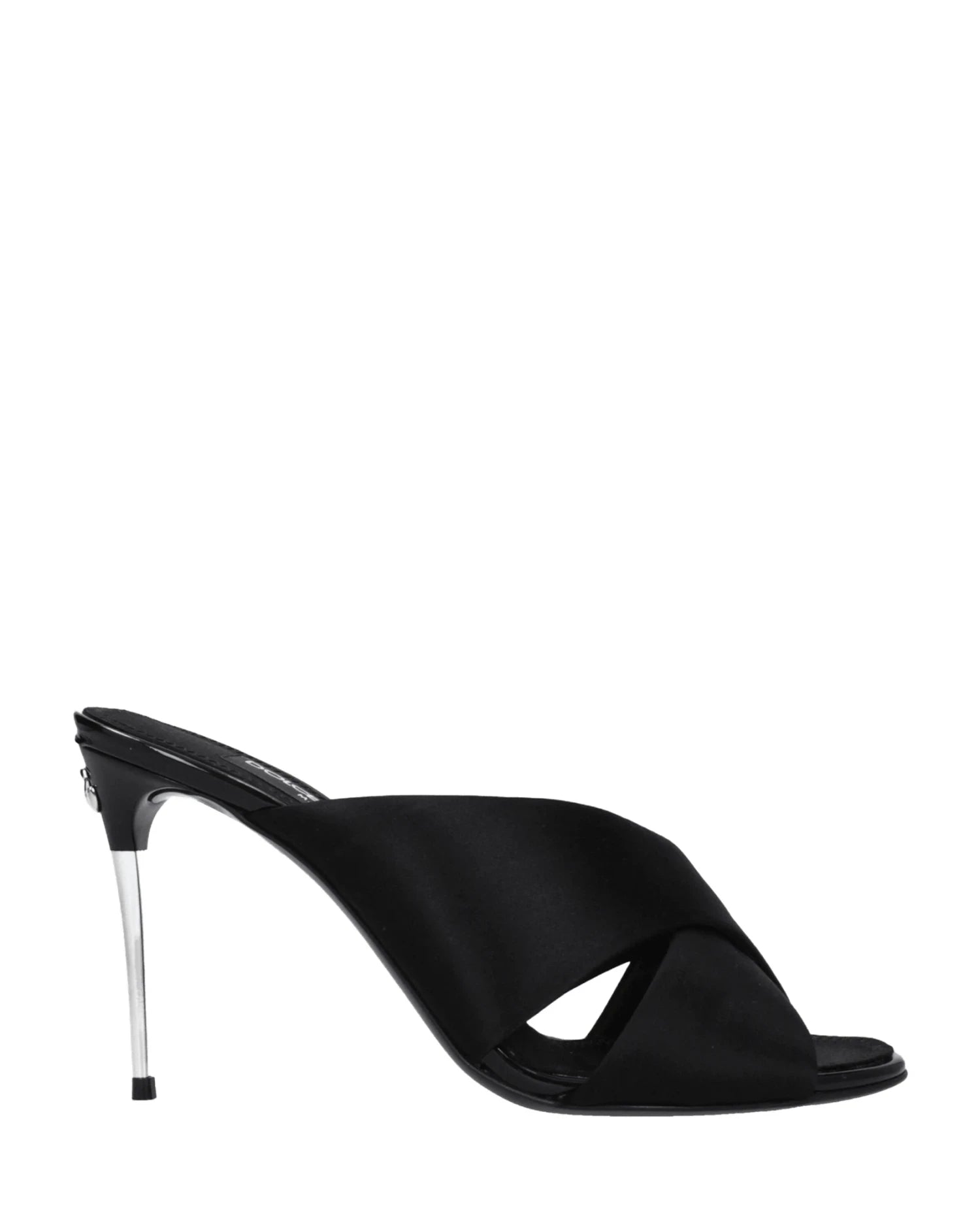 Dolce & Gabbana Black Satin And Stiletto Heels Sandals Heels