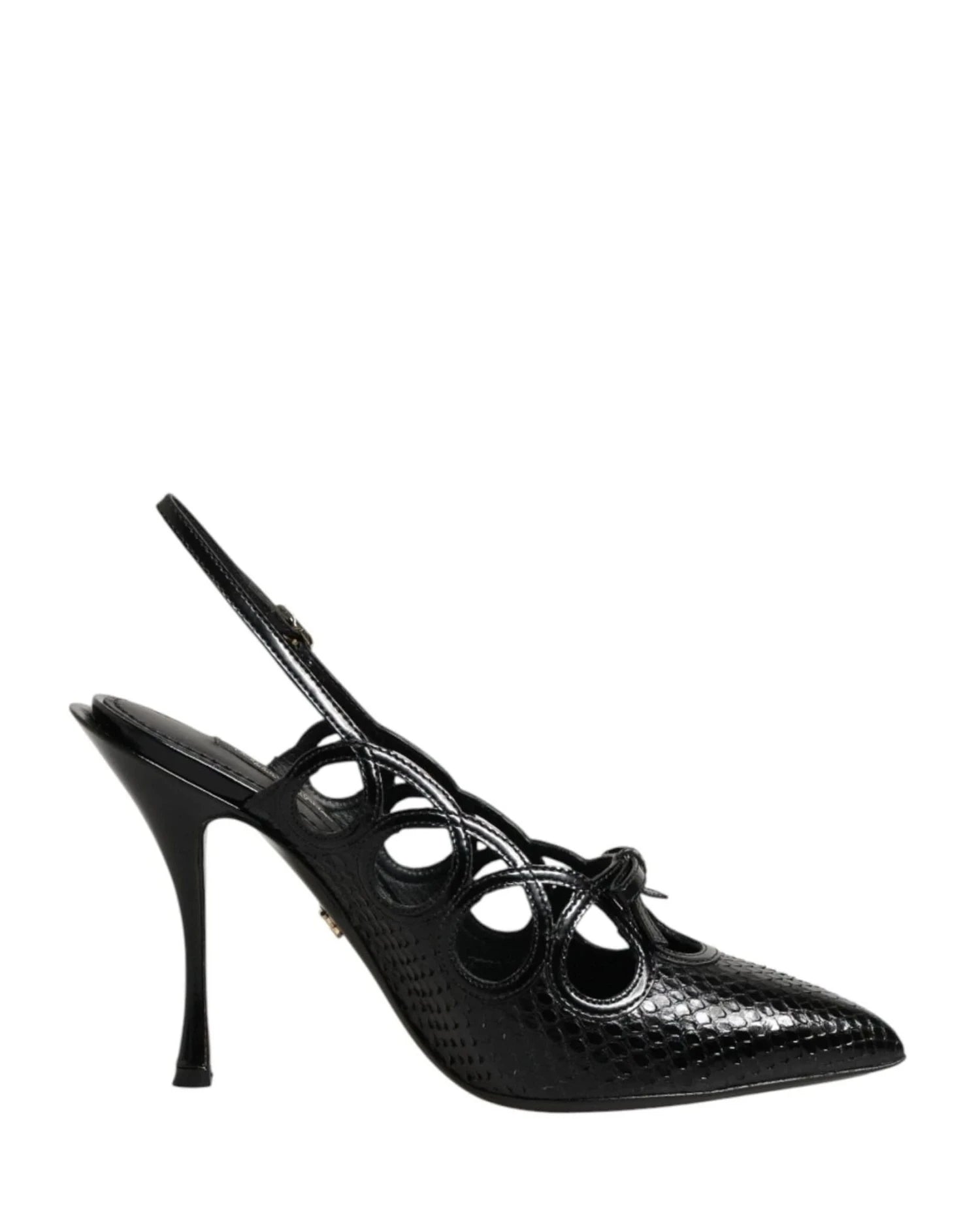 Dolce & Gabbana Leather High Heels Slingback Shoes Heels