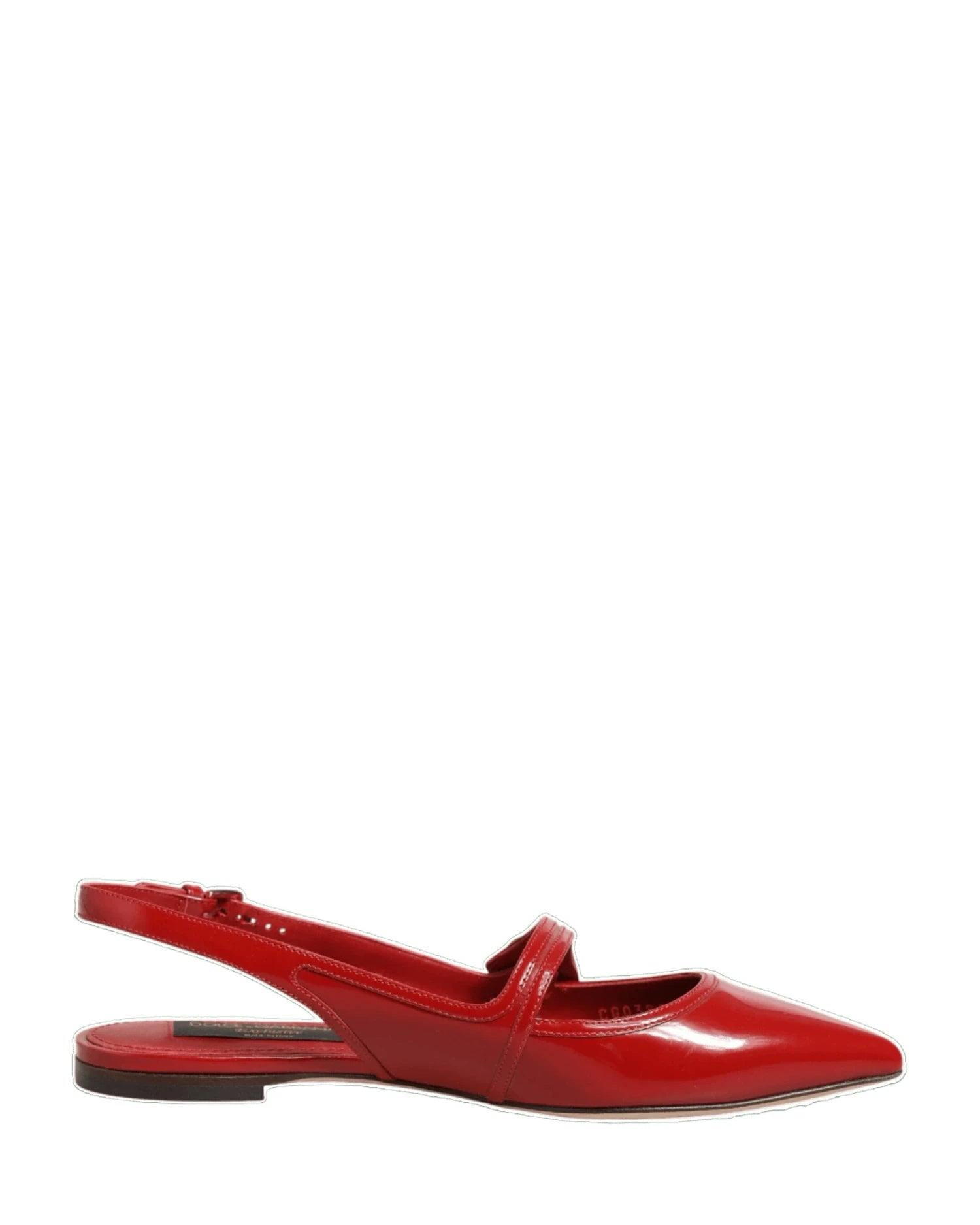 Dolce & Gabbana Red Leather Slingback Flats Sandals Shoes Glam Steals