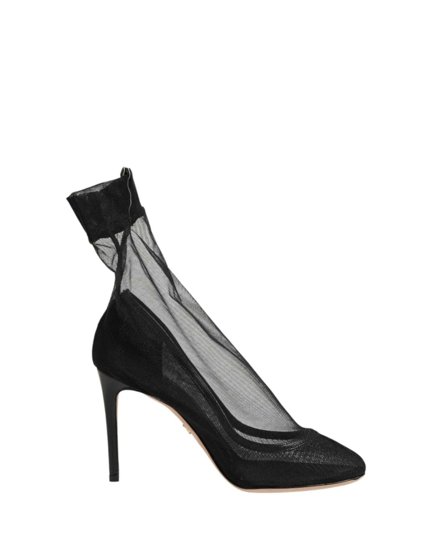 Dolce & Gabbana Black Nylon Stretch Mesh Sock Boots Shoes Boots