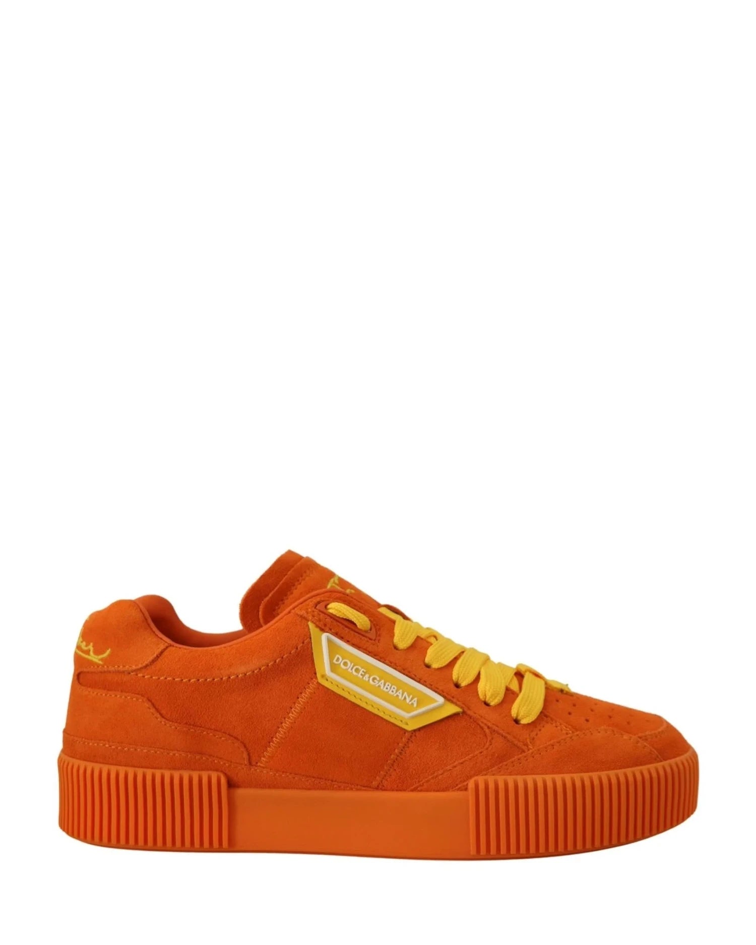 Dolce & Gabbana Orange Leather Pj Tucker Sneakers Sneakers