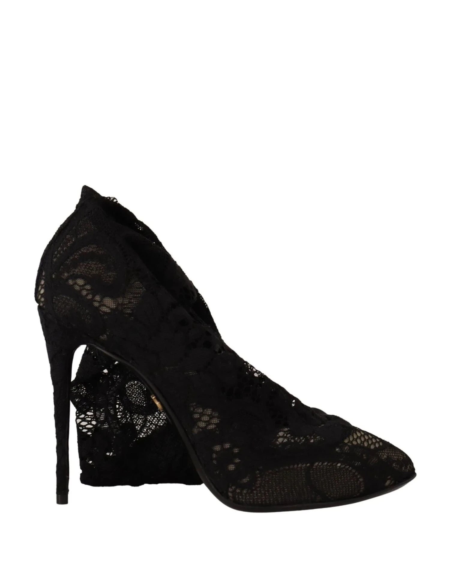Dolce & Gabbana Black Lace Stretch Socks Taormina Boots Boots