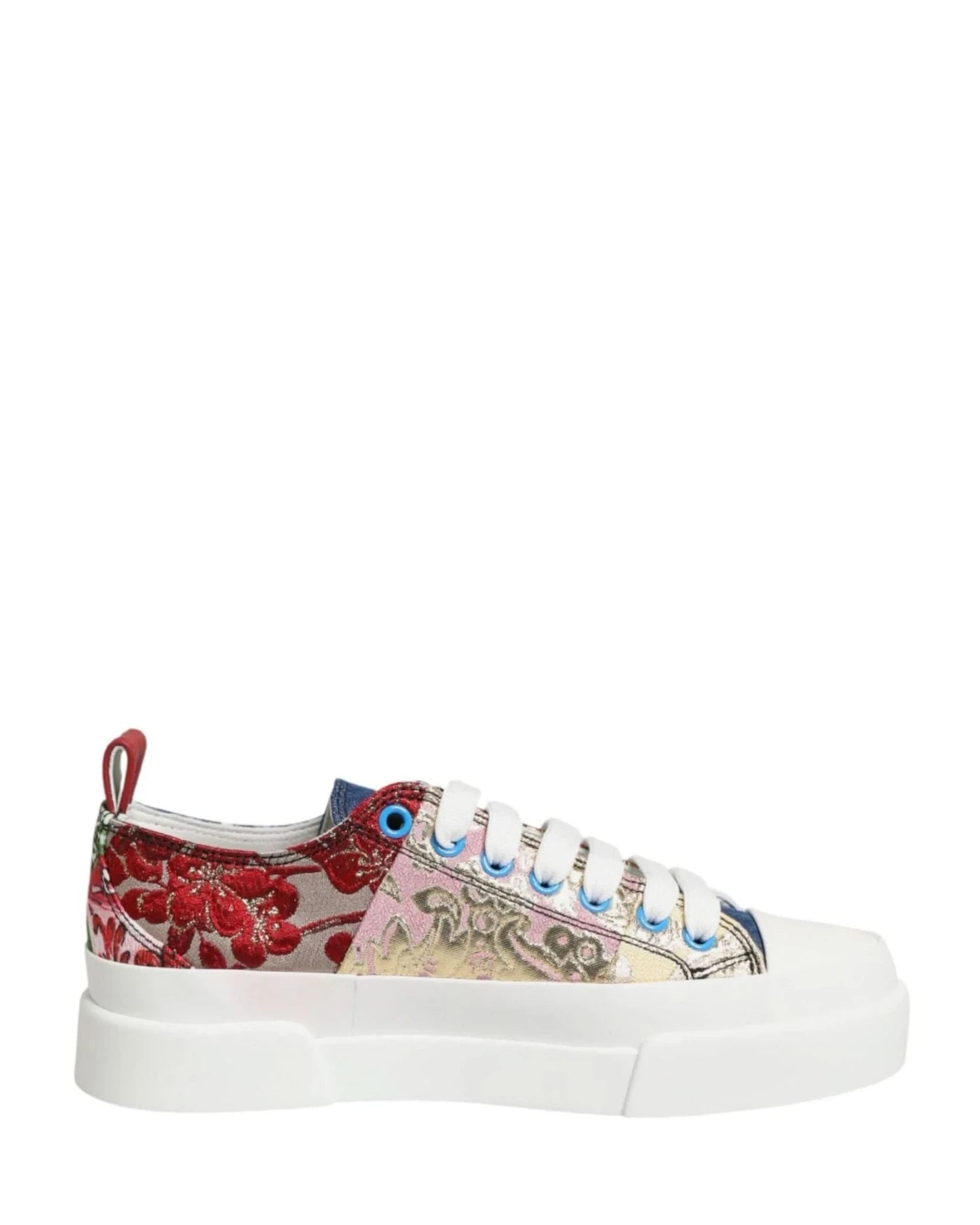 Dolce & Gabbana Multicolor Patchwork Low Top Sneakers Shoes