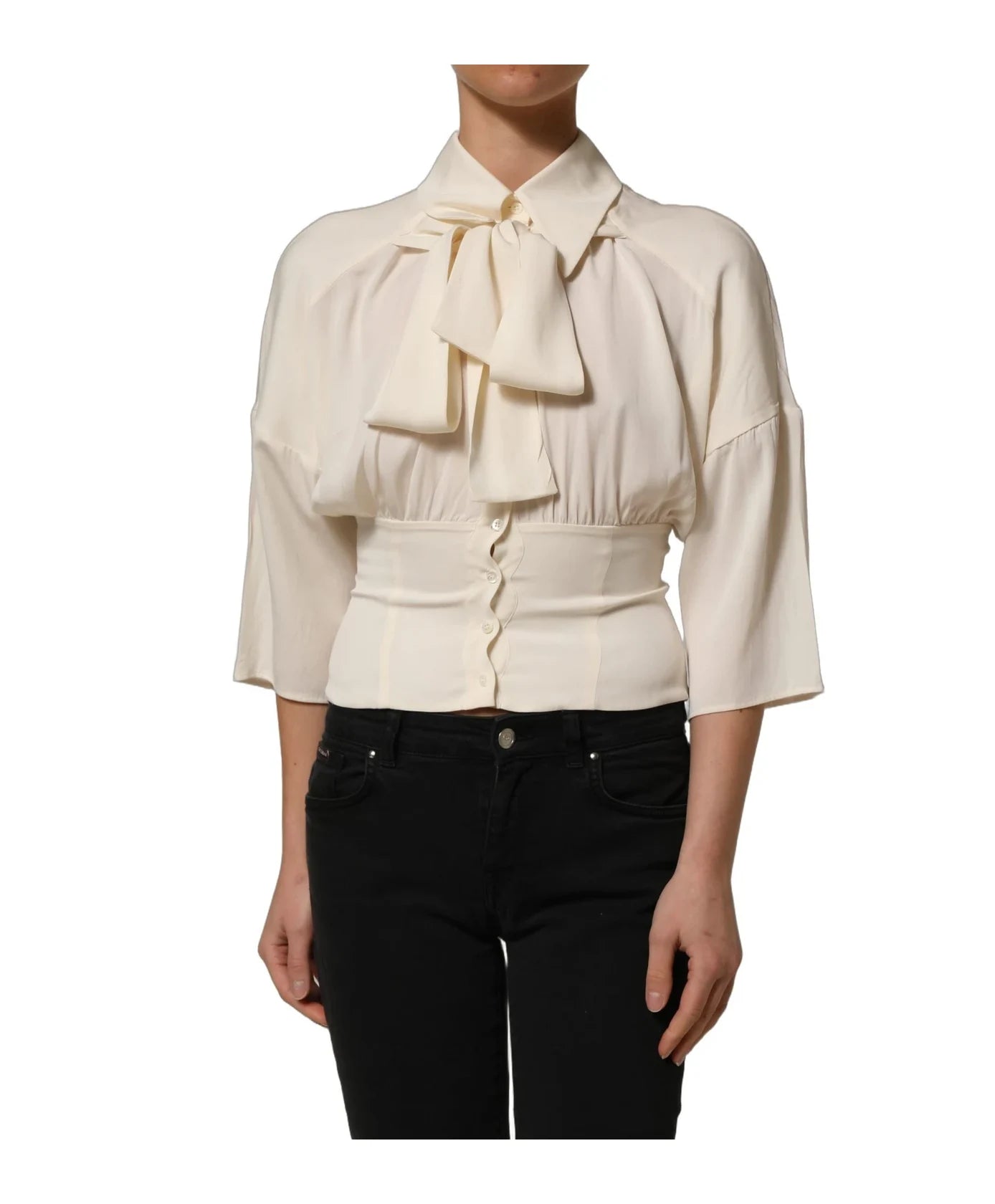 Dolce & Gabbana Blouse in white, Silk — view 4