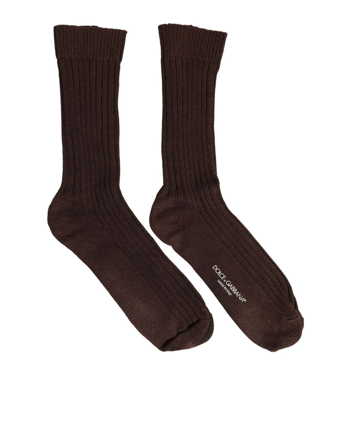 Dolce & Gabbana Crew Sock in brown, Wool