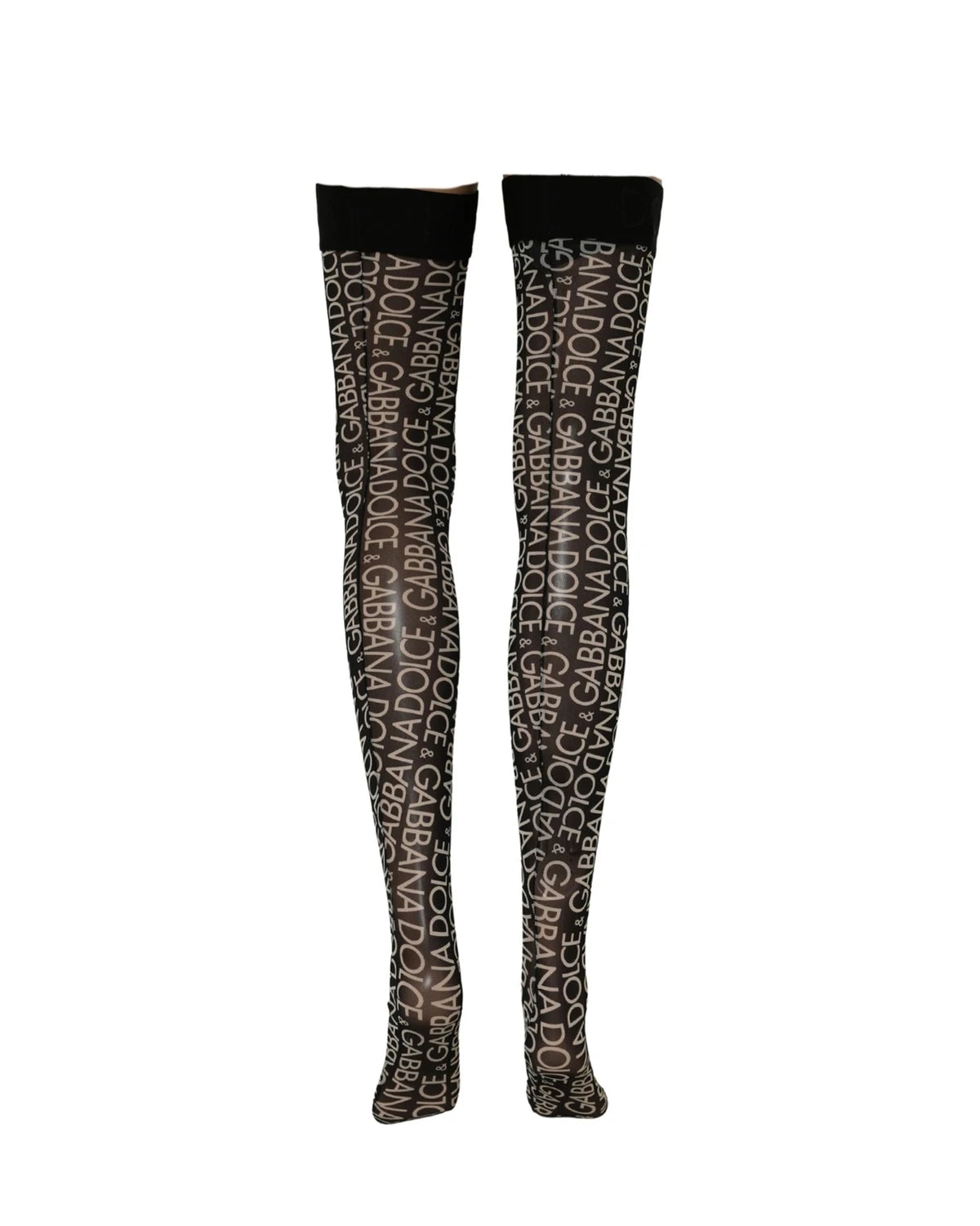 Dolce & Gabbana Hold Up Sock in black, Nylon — view 4