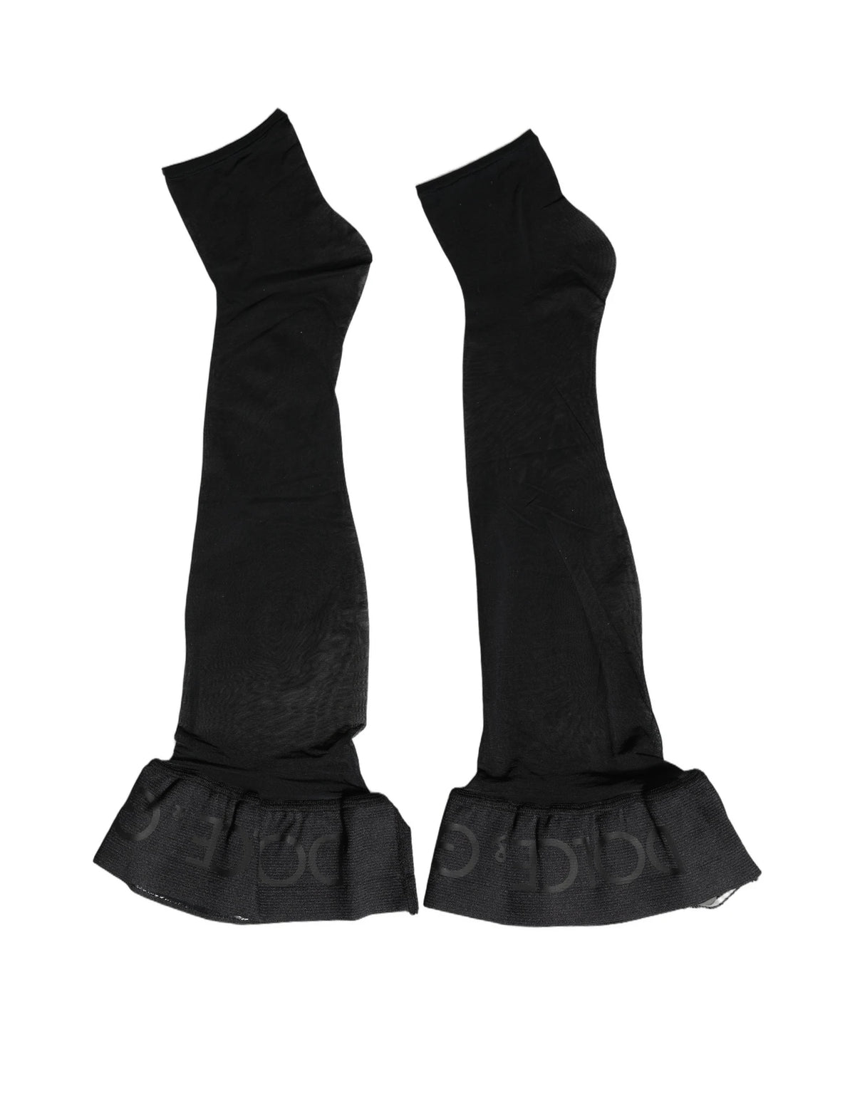Dolce & Gabbana Knee Sock in black, Elastane