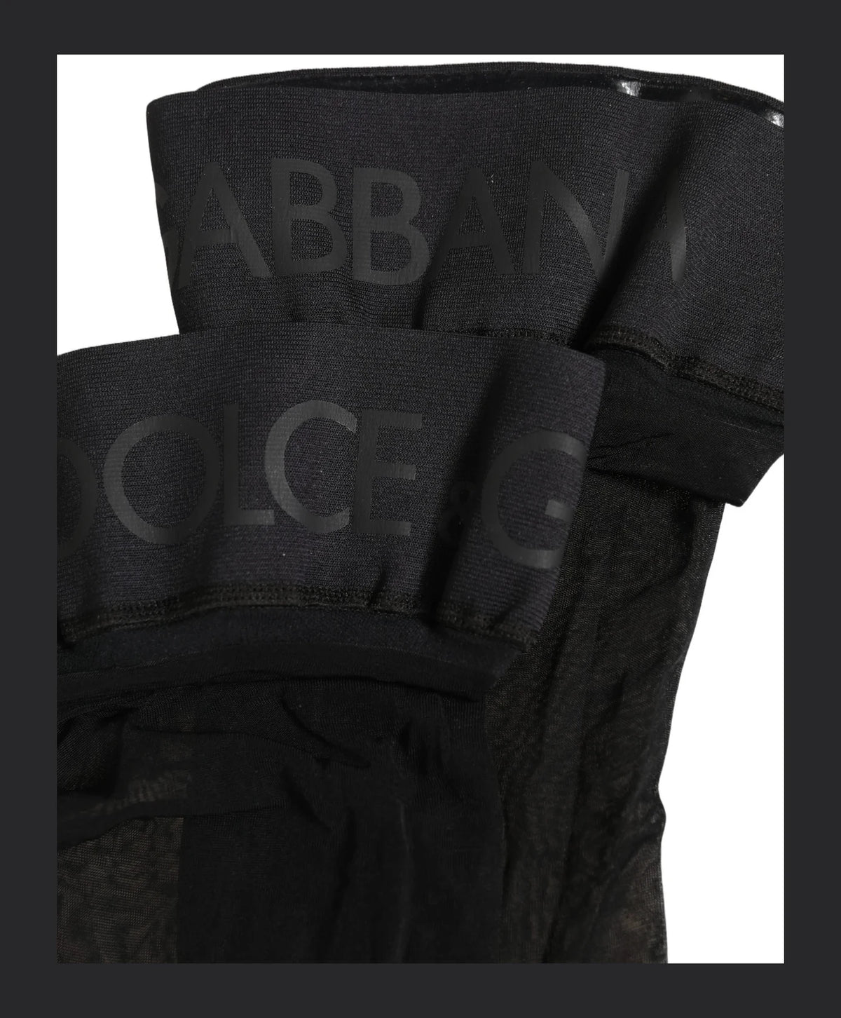 Dolce & Gabbana Knee Sock in black, Nylon