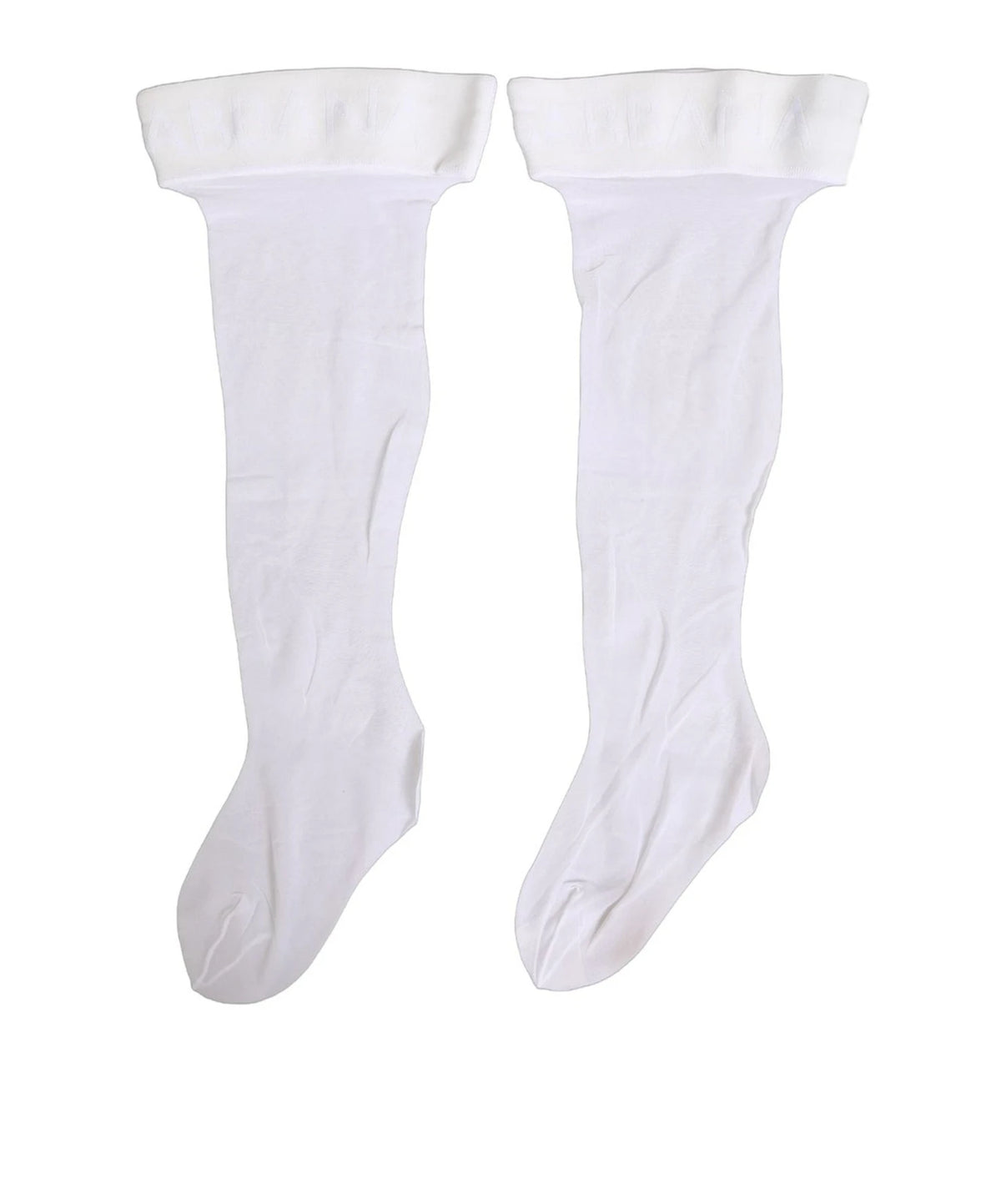 Dolce & Gabbana Knee Sock in white, Nylon — view 2