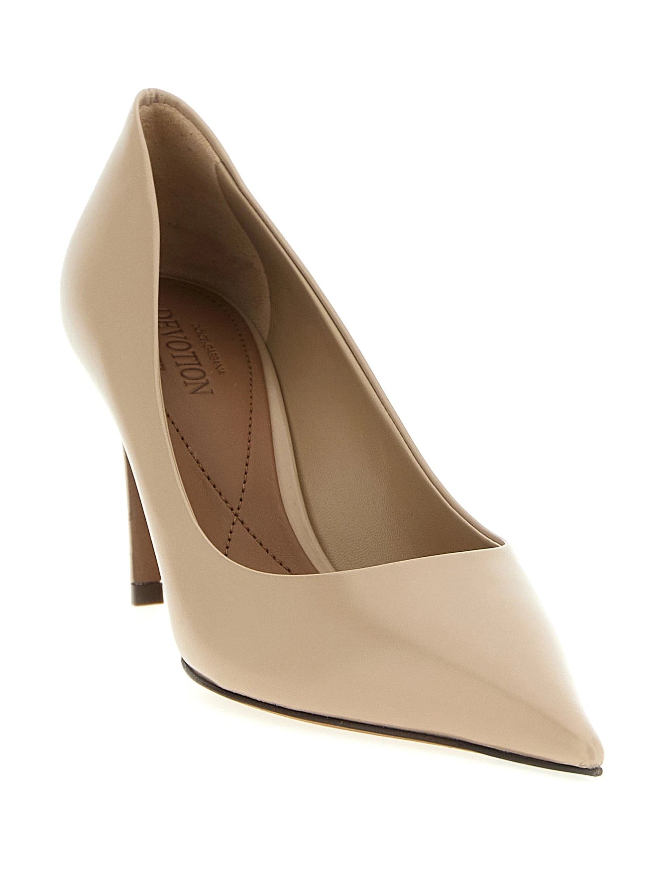 Dolce & Gabbana Pumps in beige, Calfskin Leather — view 2