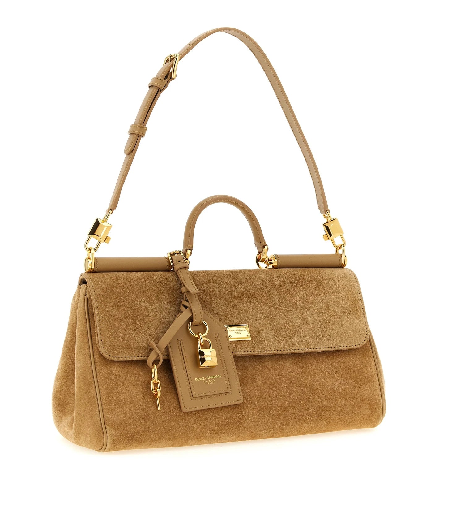 Dolce & Gabbana Satchel Bag in beige, Calf Leather — view 3
