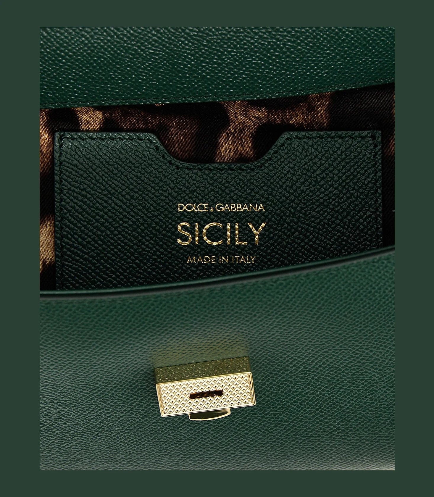 Dolce & Gabbana Satchel Bag in green, Calfskin Leather — view 4