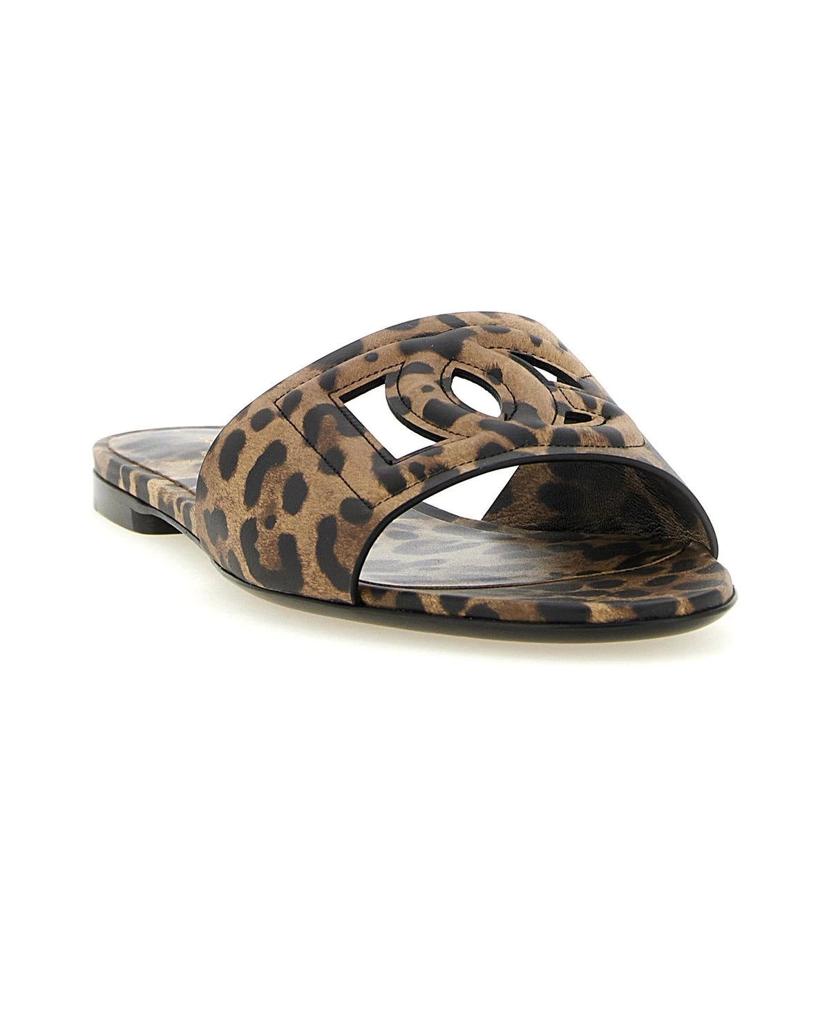Dolce & Gabbana Slides in brown, Calfskin Leather — view 2