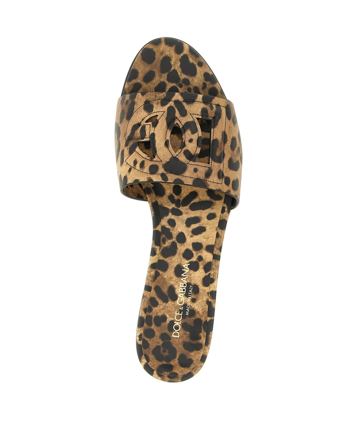 Dolce & Gabbana Slides in brown, Calfskin Leather — view 4