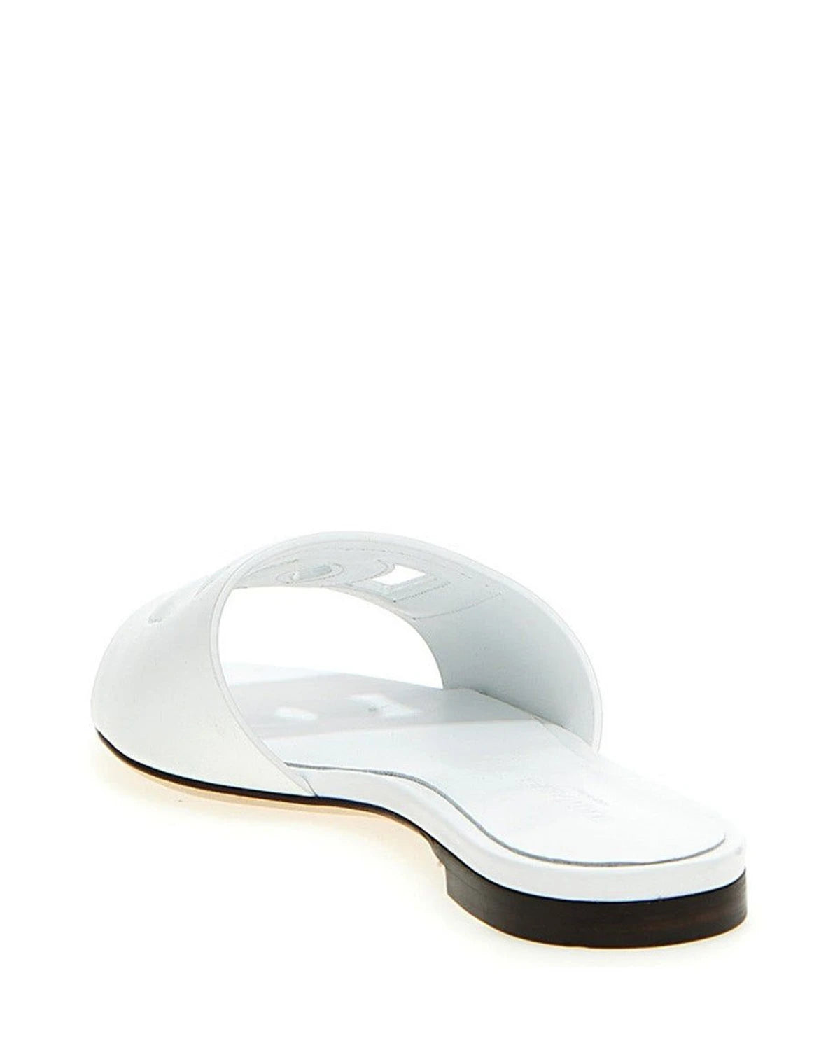 Dolce & Gabbana Slides in white, Calf Leather — view 2