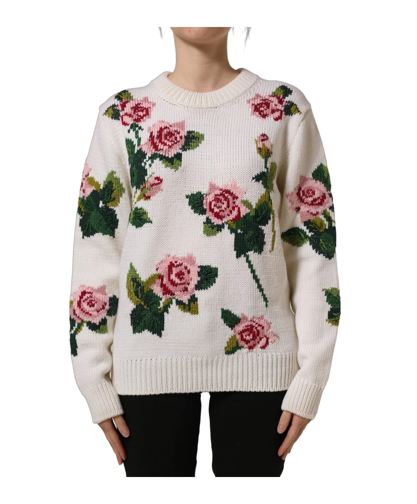 Dolce & Gabbana Sweater in white, Wool — view 3