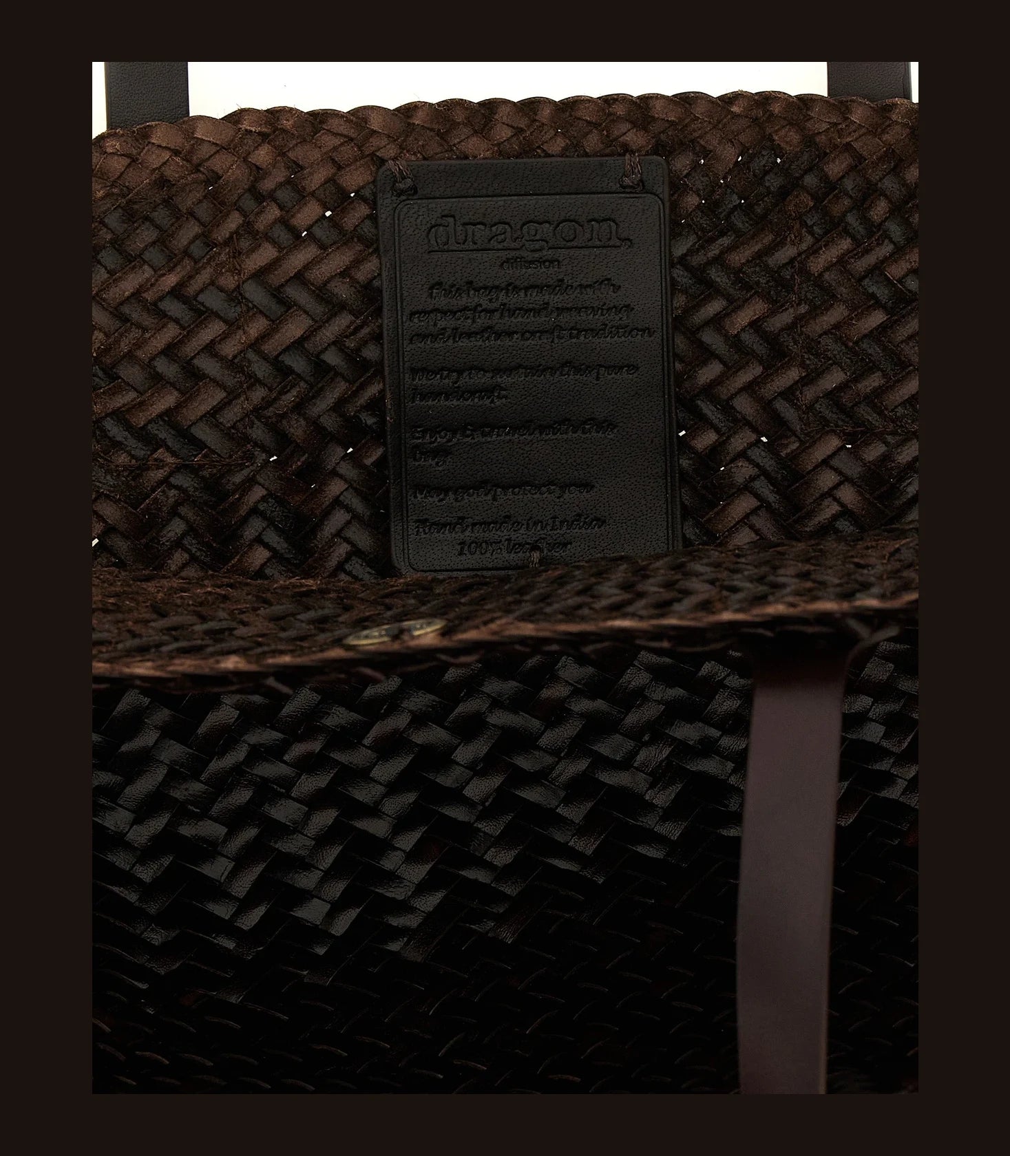 Dragon Diffusion Tote Bag in brown, Calfskin Leather — view 4