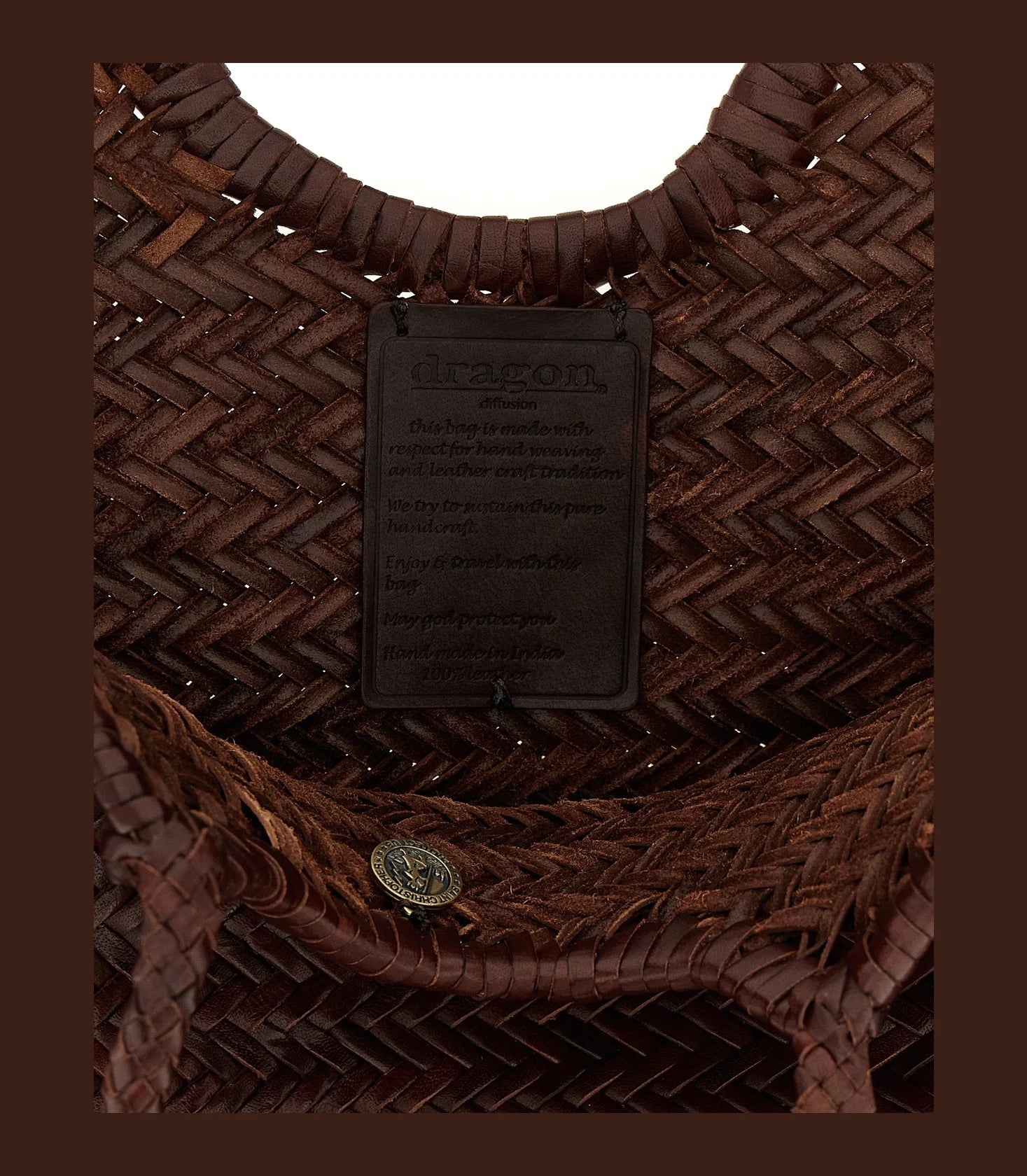 Dragon Diffusion Tote Bag in brown, Cow Leather — view 4