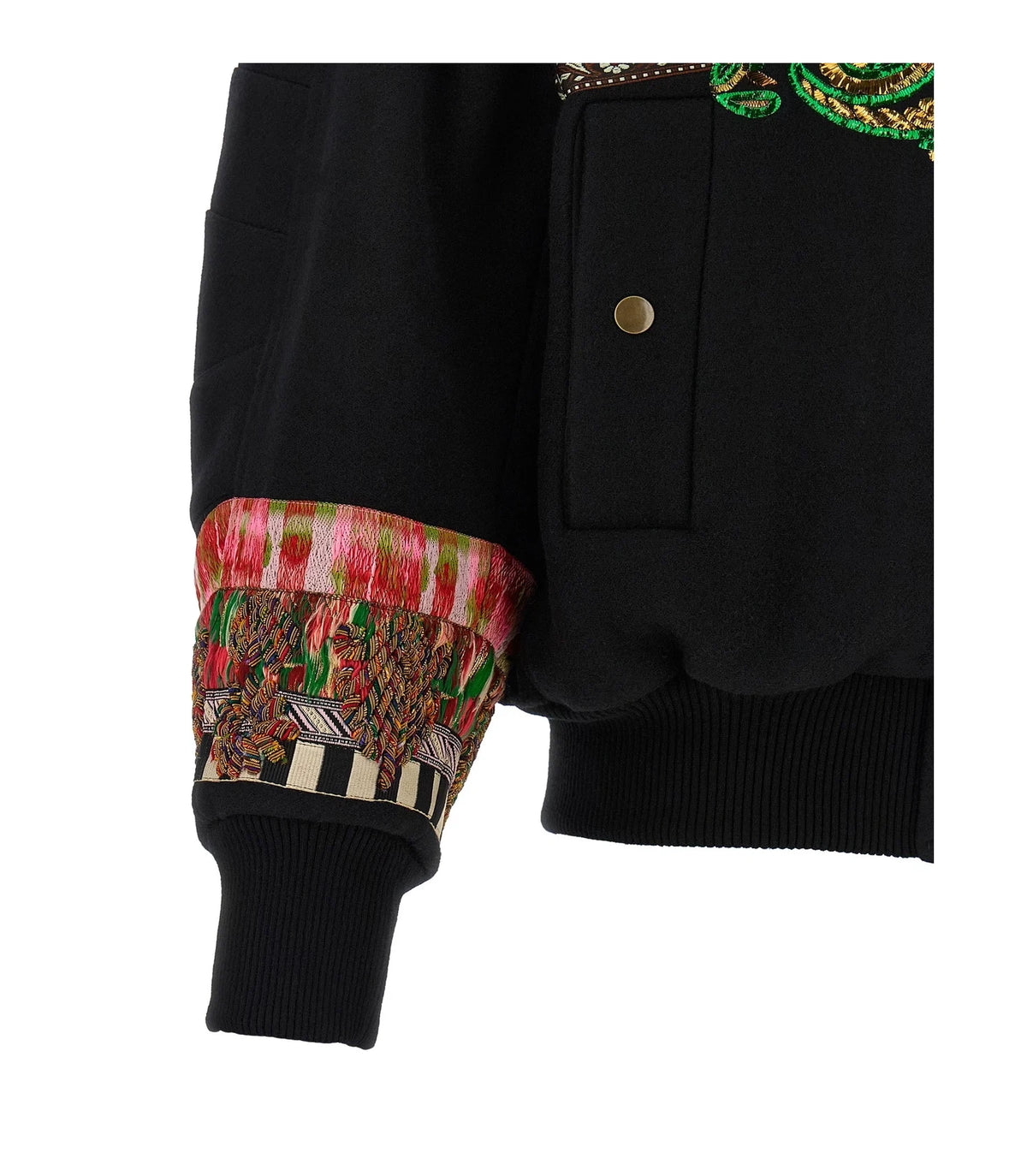 Dries Van Noten Bomber Jacket in multicolor, Wool — view 4