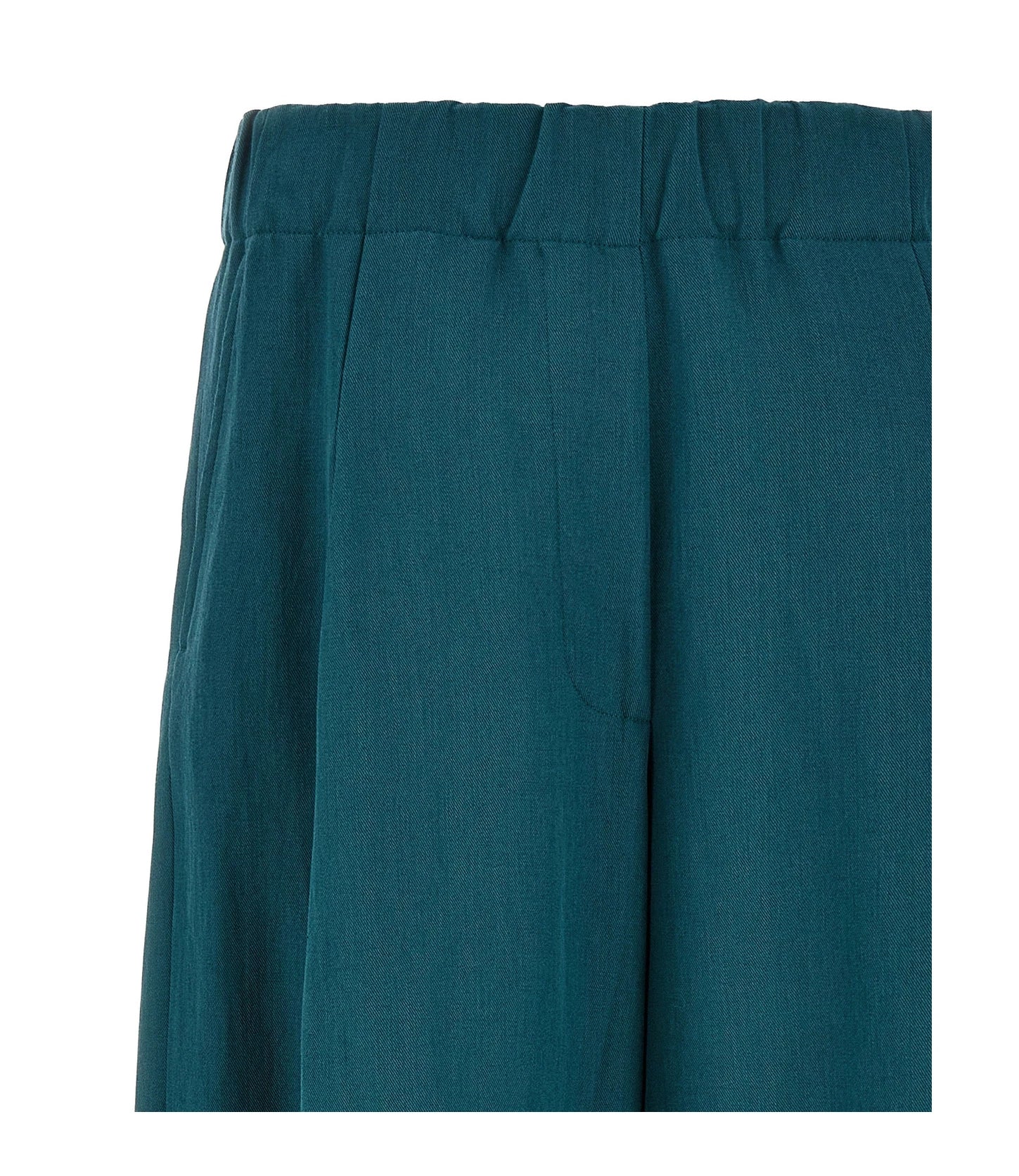 Dries Van Noten Palazzo Pant in blue, Wool — view 3