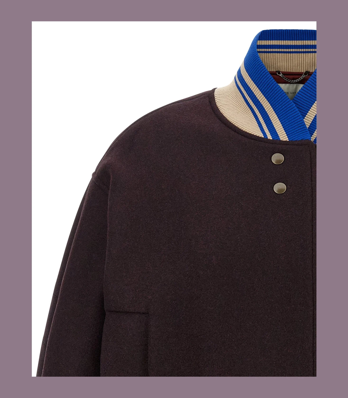 Dries Van Noten Varsity Jacket in purple — view 3