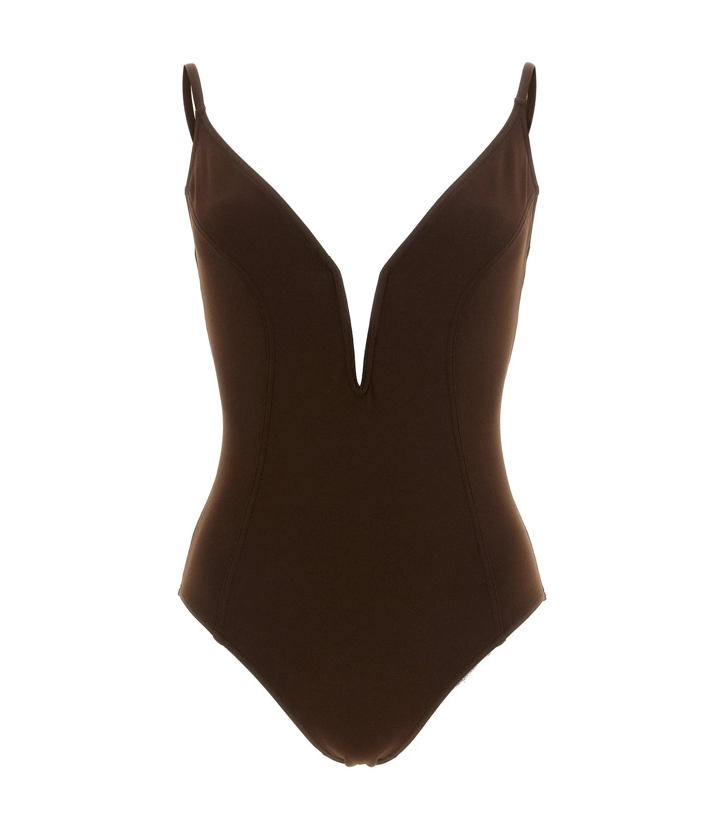 Eres One-Piece Swimsuit in brown, Polyamide