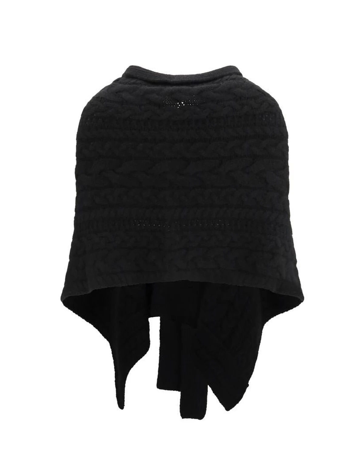 Ermanno Scervino Wrap Coat in black, Kashmir — view 2