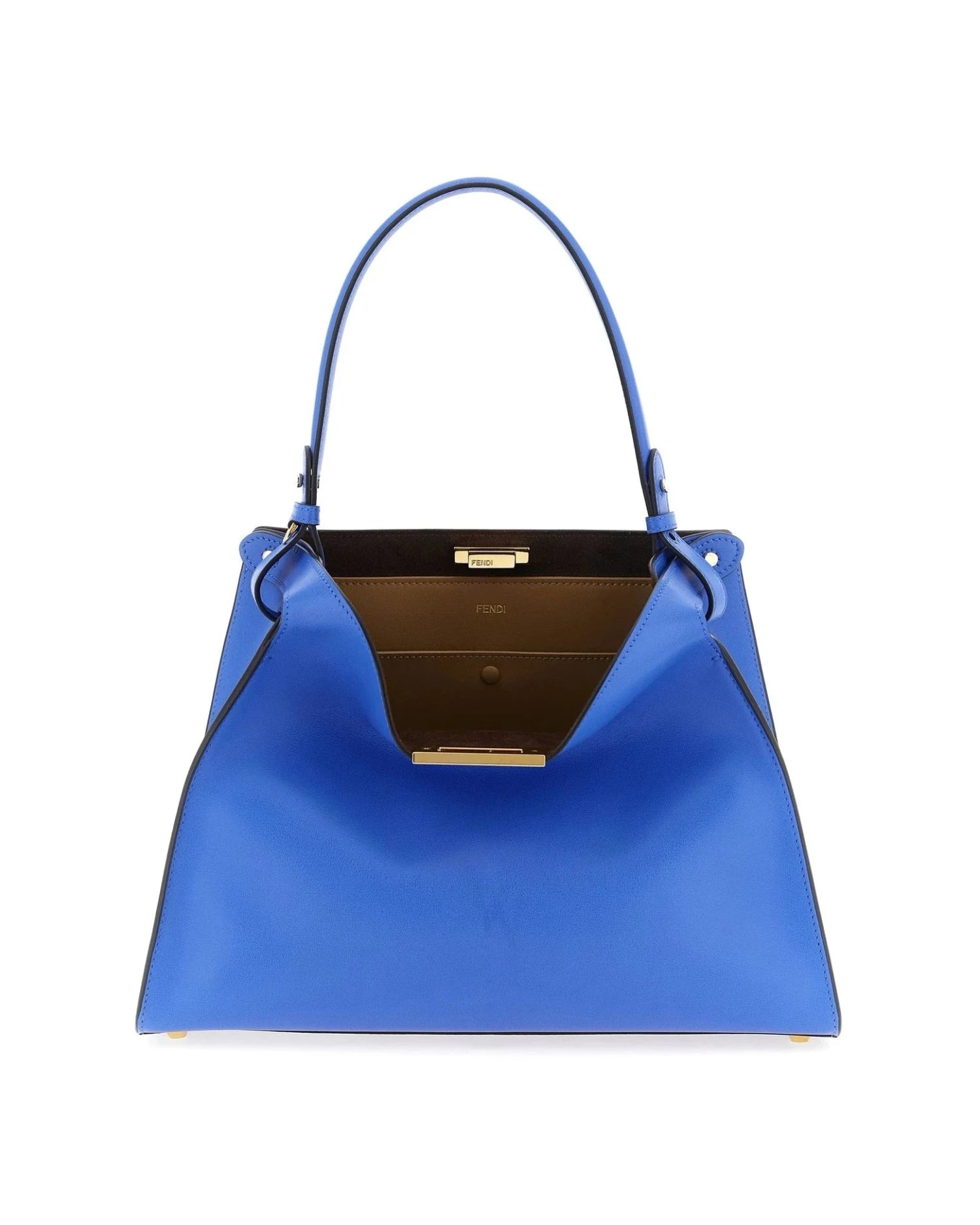 Fendi Satchel Bag in blue, Calfskin Leather