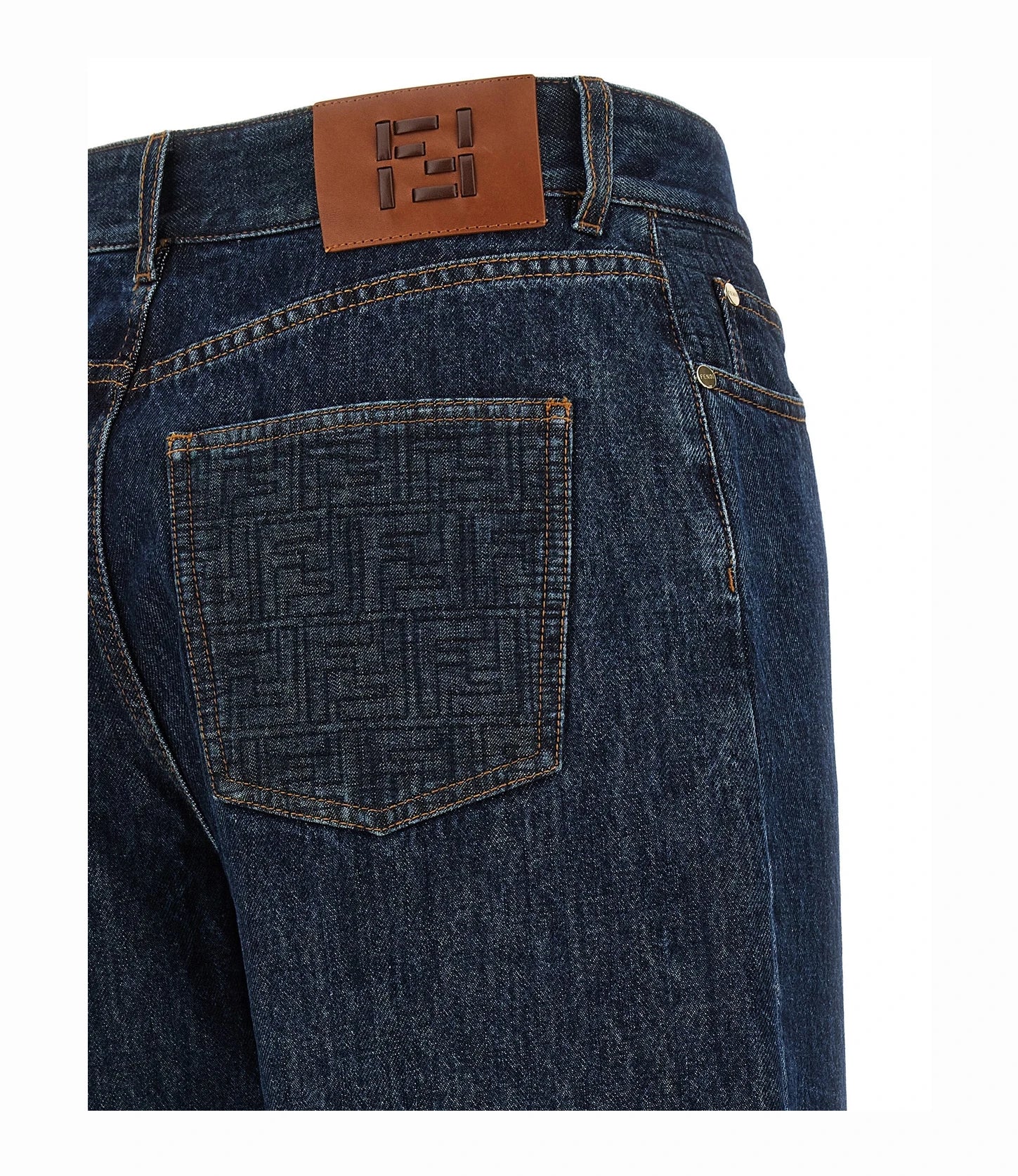 Fendi Jean in blue, Cotton — view 4