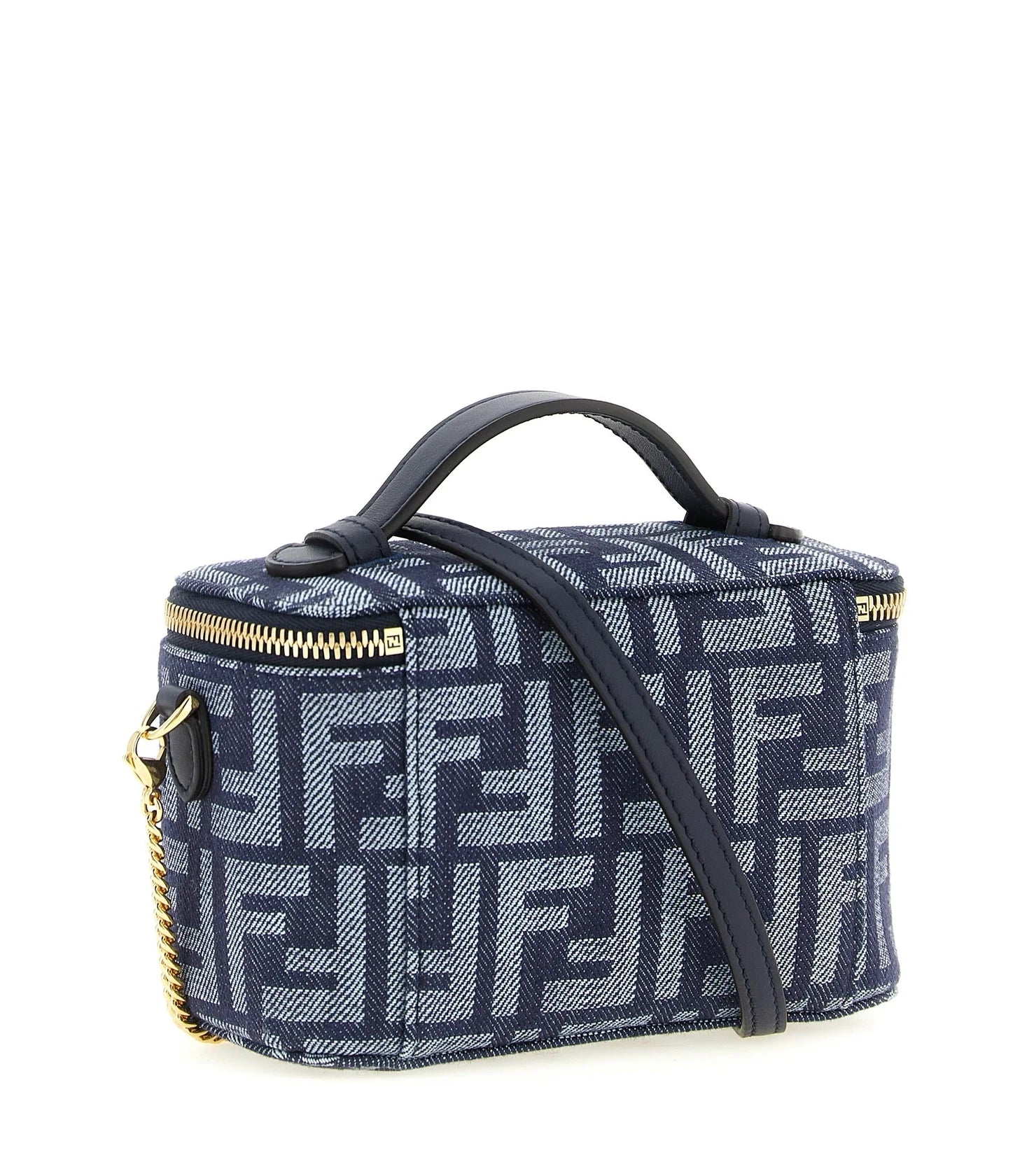 Fendi Makeup Bag in blue, Cotton — view 2