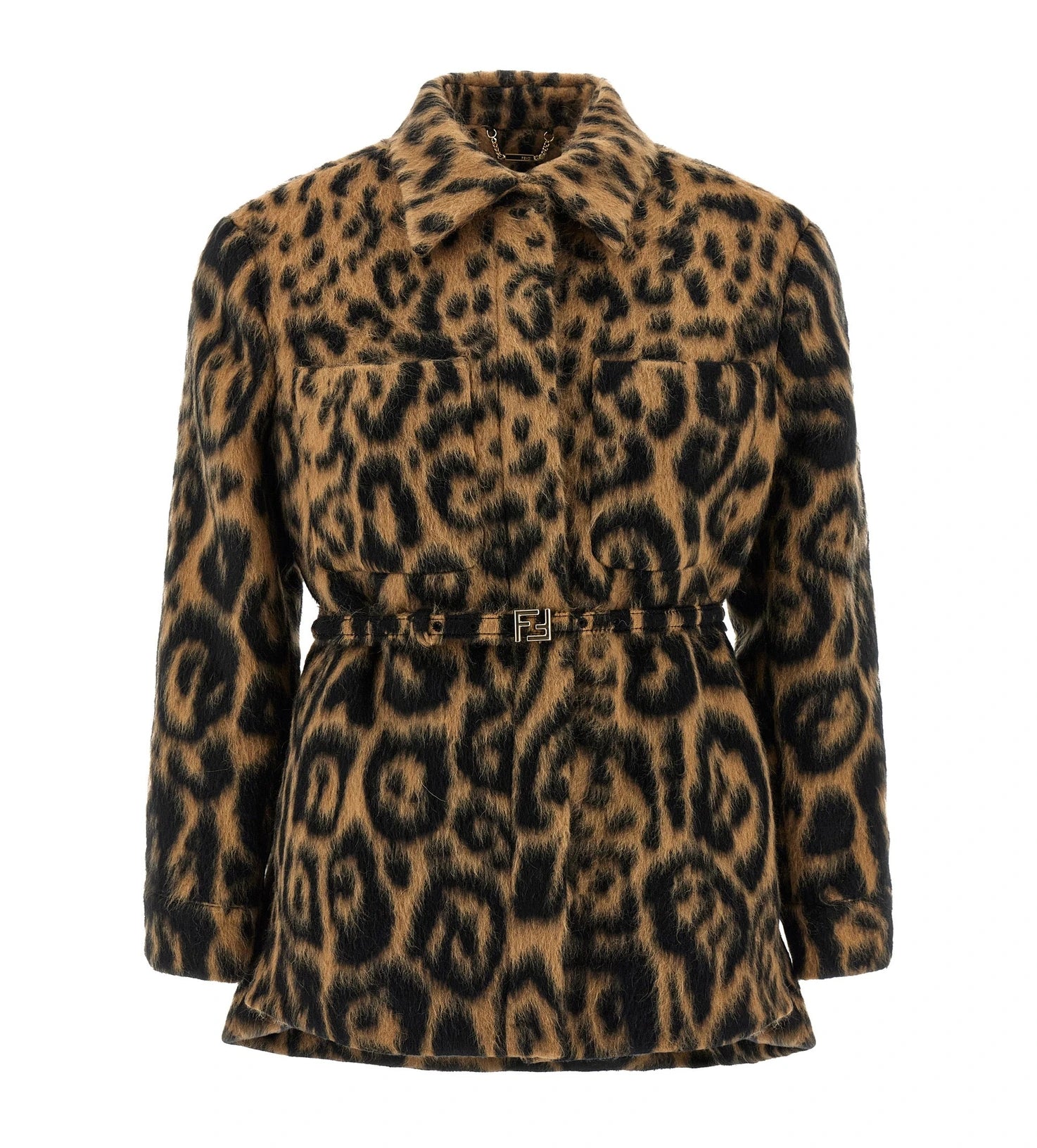 Fendi Overcoat in beige, Virgin Wool