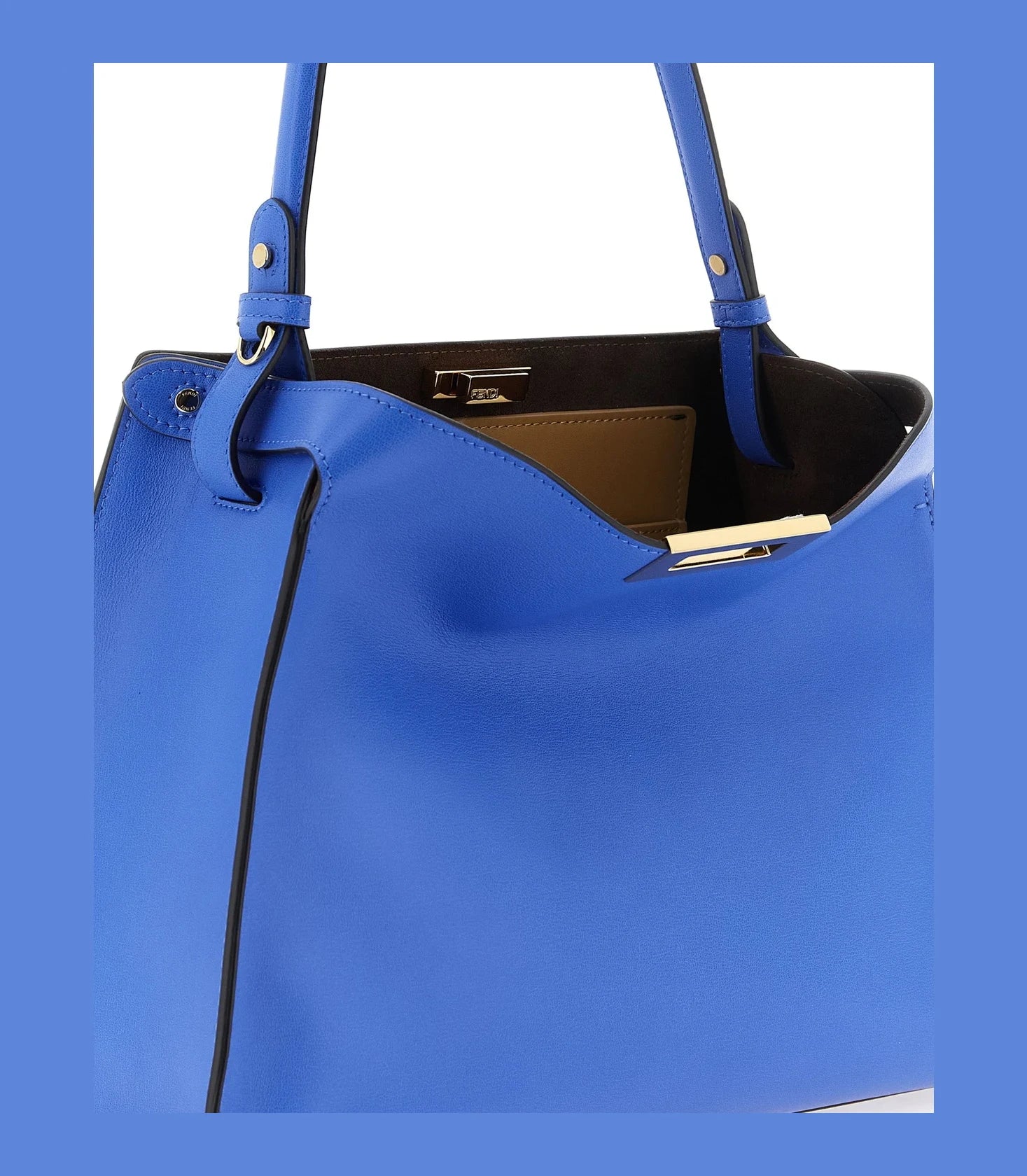 Fendi Satchel Bag in blue, Calfskin Leather — view 4