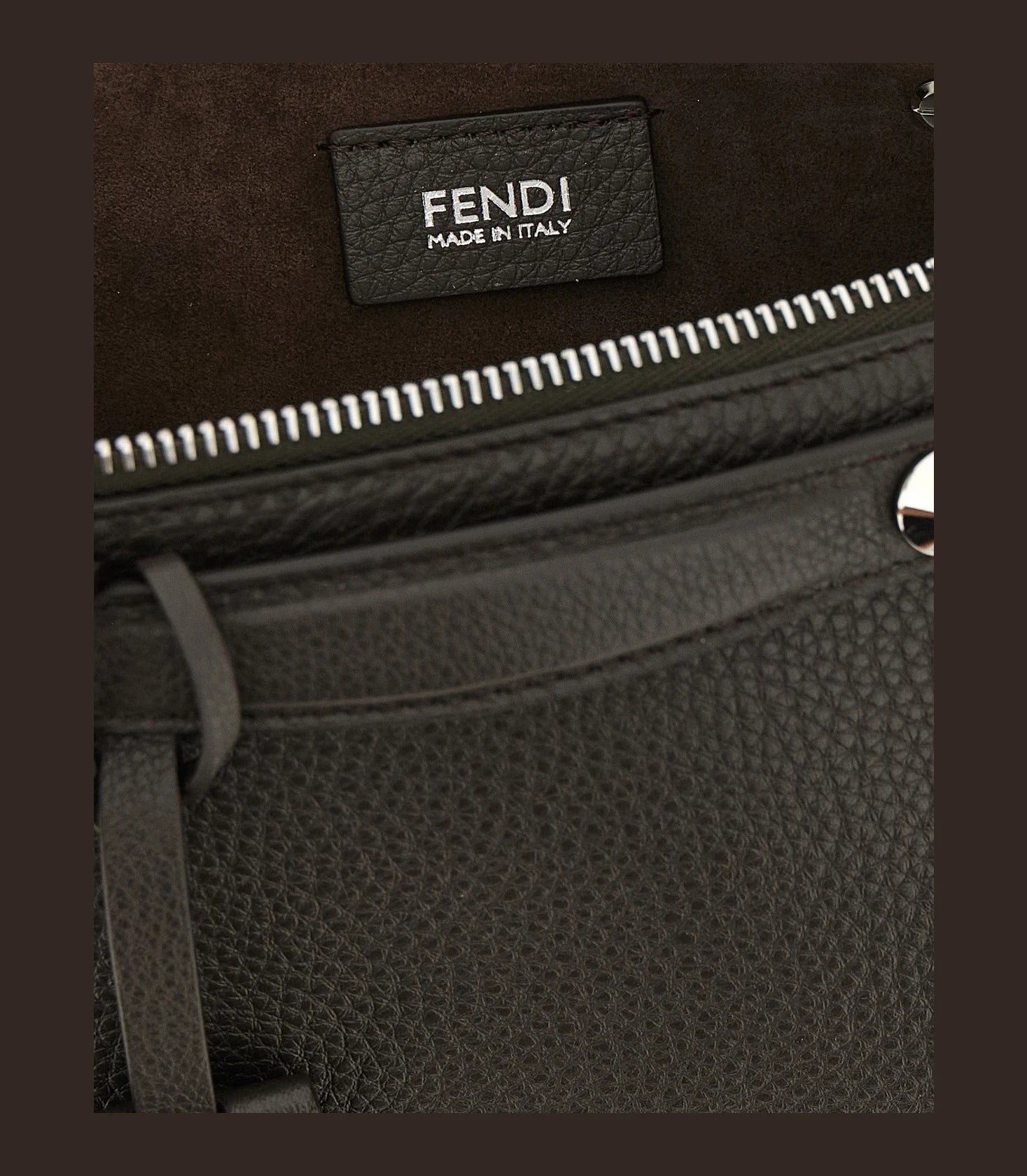 Fendi Satchel Bag in brown, Calfskin Leather — view 4