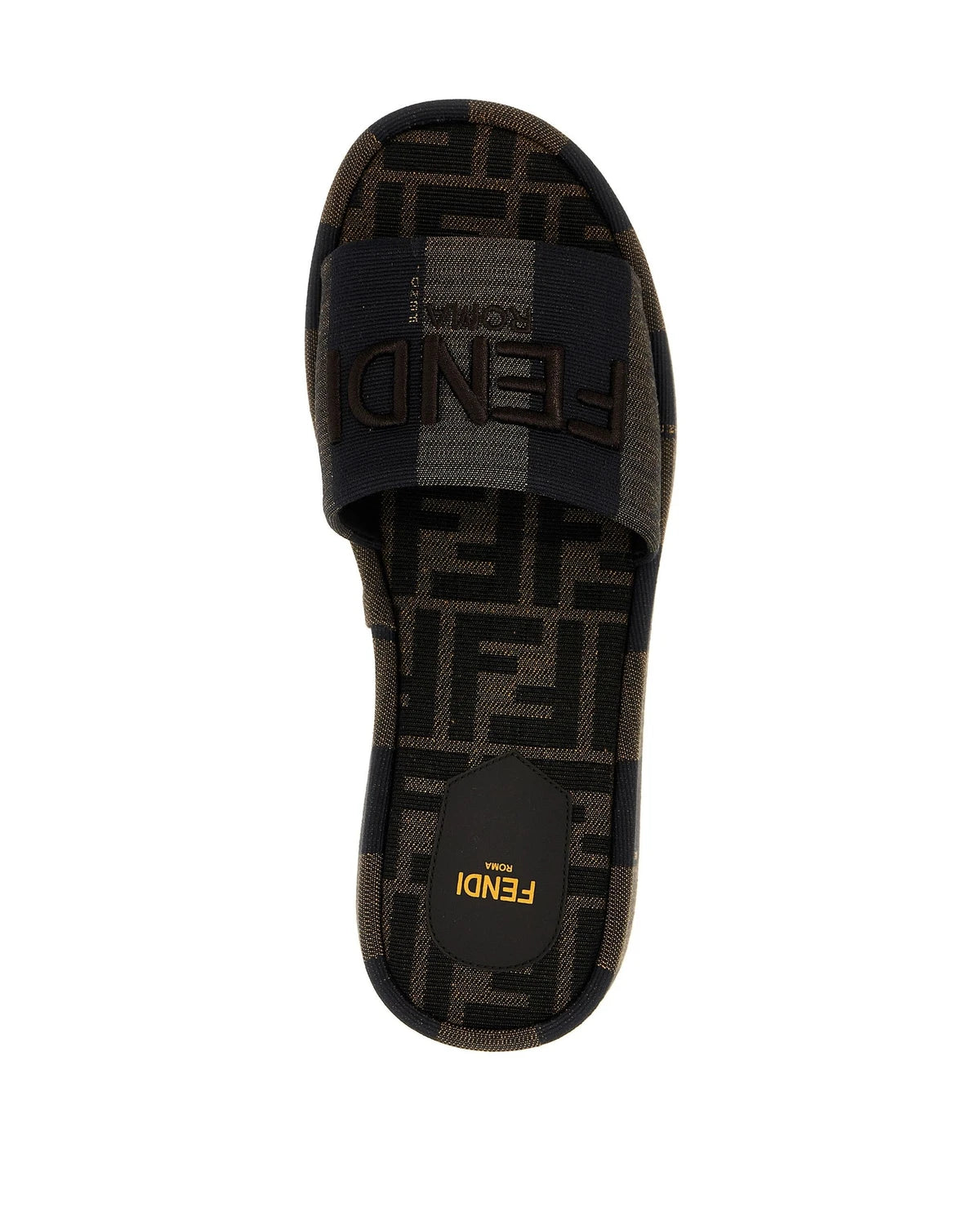 Fendi Slides in brown, Cotton — view 4