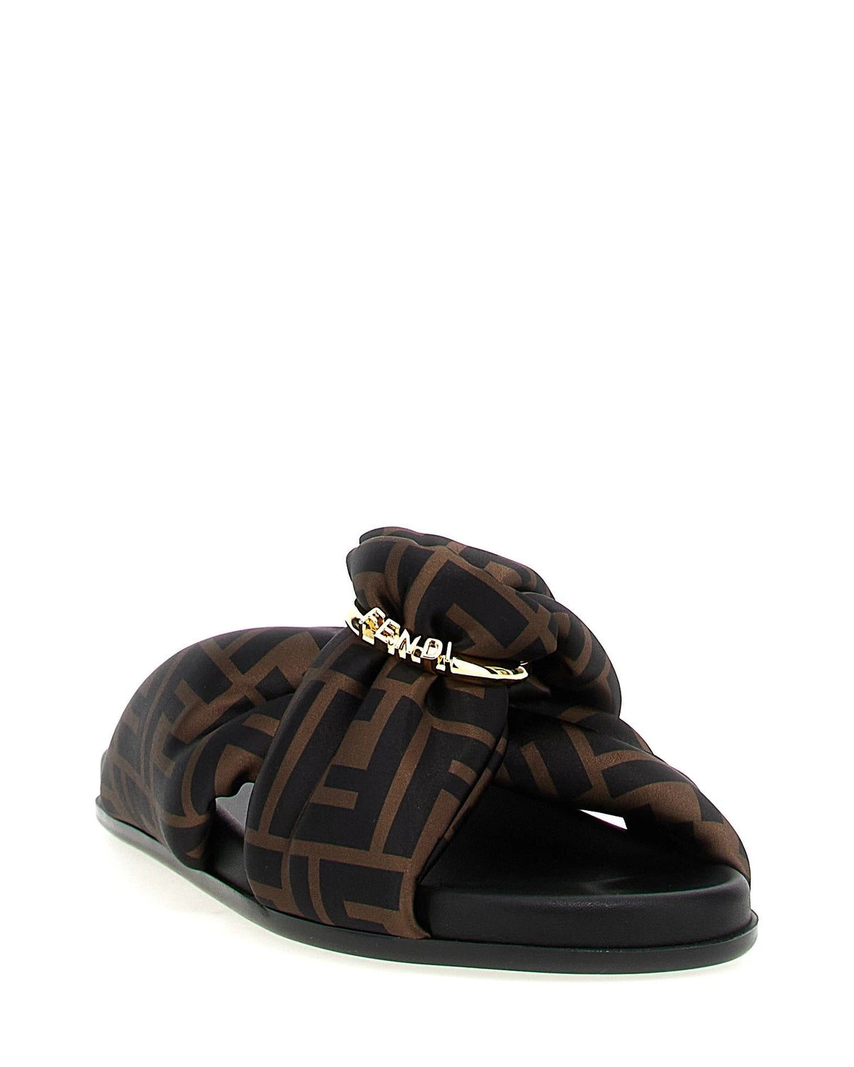 Fendi Slides in brown, Polyester — view 2