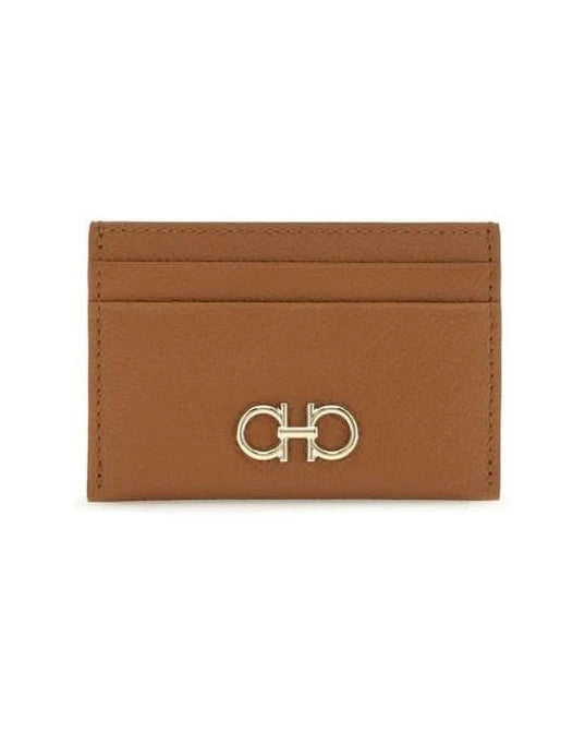 Ferragamo Brown Calf Leather Bos Taurus Wallet