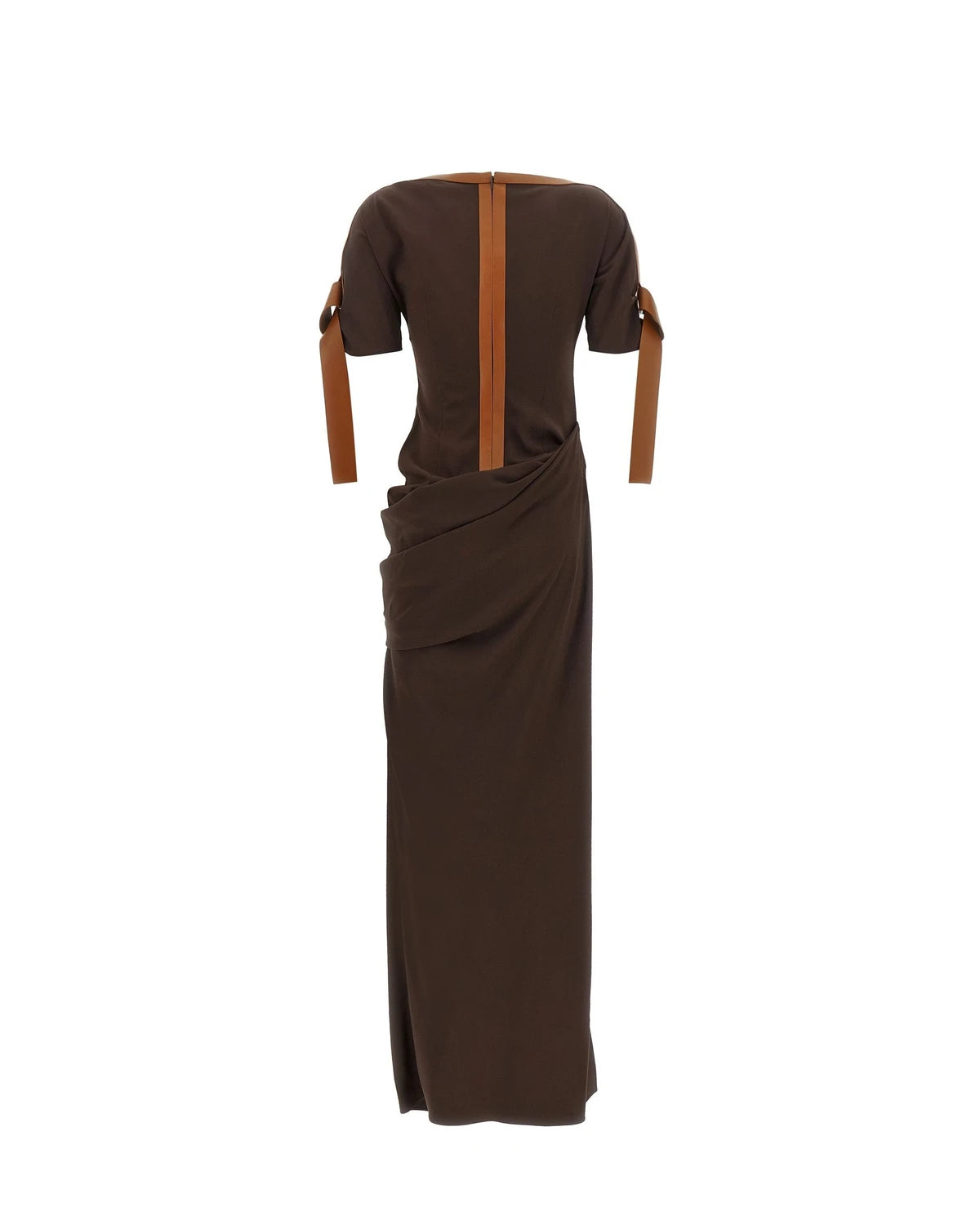 Ferragamo Dresse in brown, Viscose — view 2