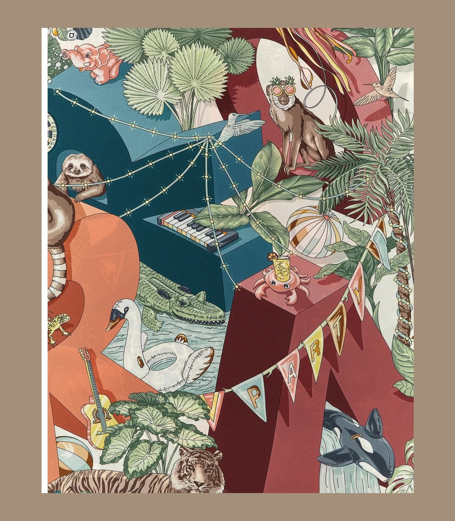 Ferragamo Scarves & Shawl in multicolor, Silk — view 3