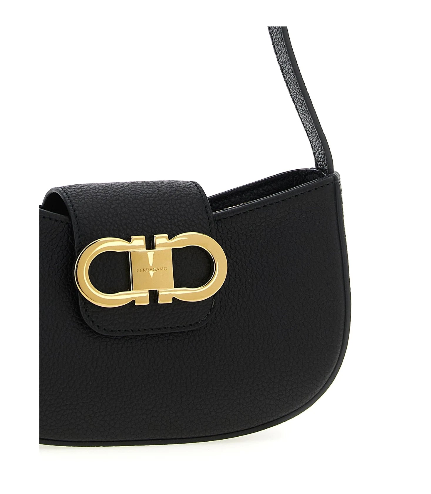 Ferragamo Shoulder Bag in black, Calfskin Leather — view 3