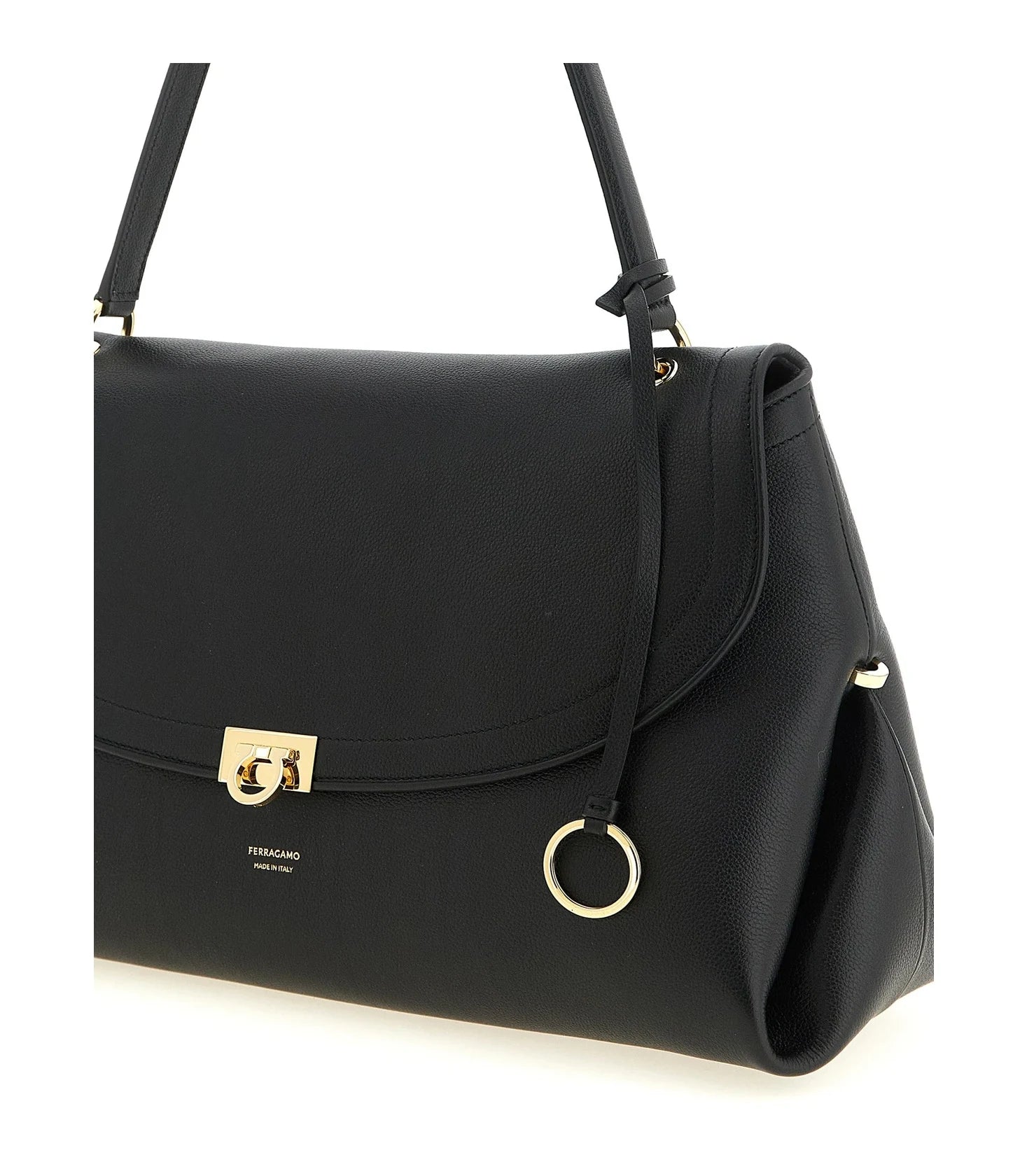 Ferragamo Shoulder Bag in black, Calfskin Leather — view 3