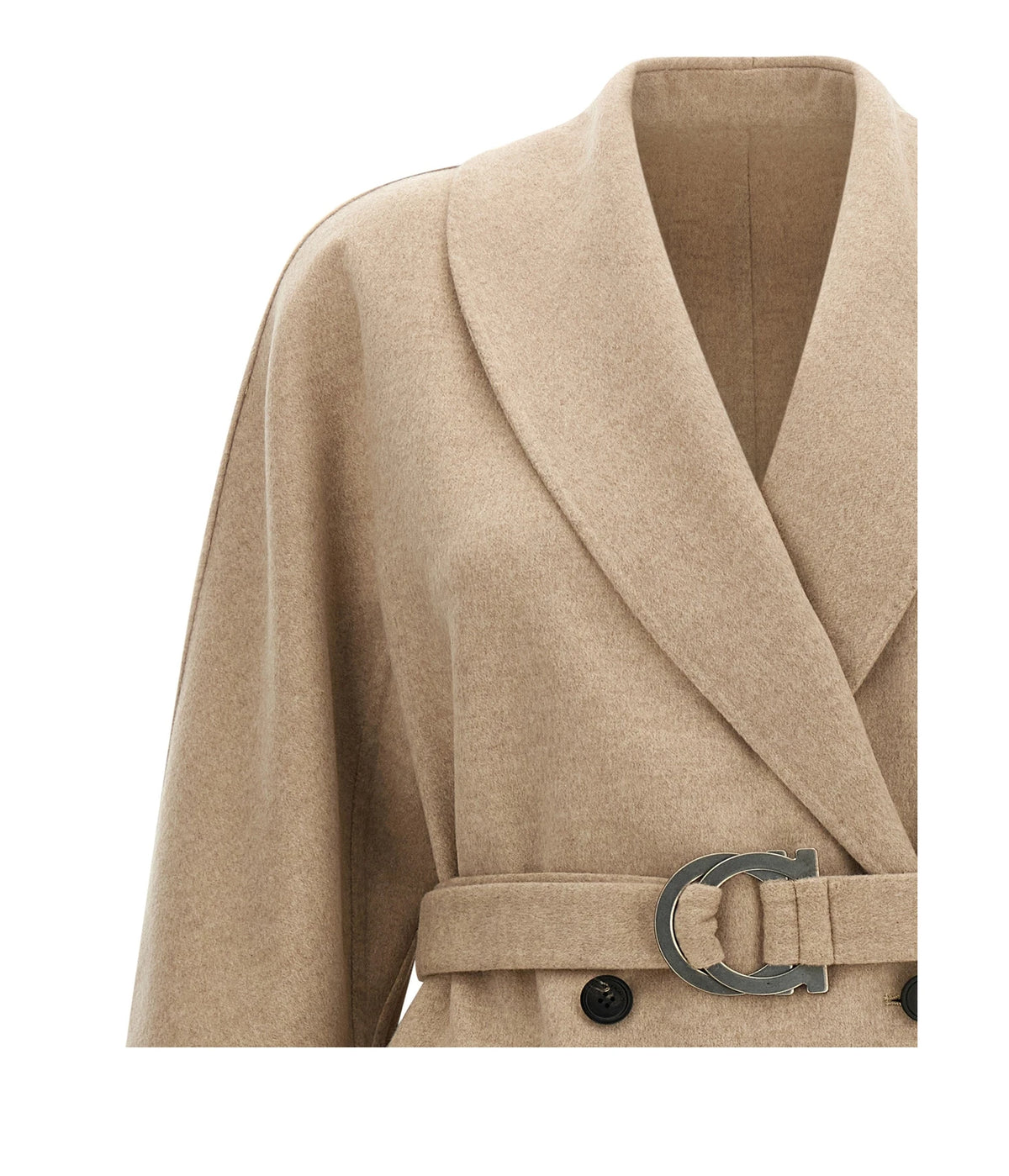 Ferragamo Wrap Coat in beige โ view 3