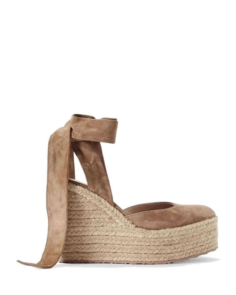 Gianvito Rossi Beige Calfskin Wedge Sandals Sandals