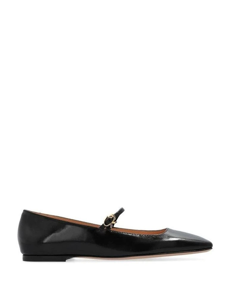 Gianvito Rossi Black Calfskin Ballet Flats